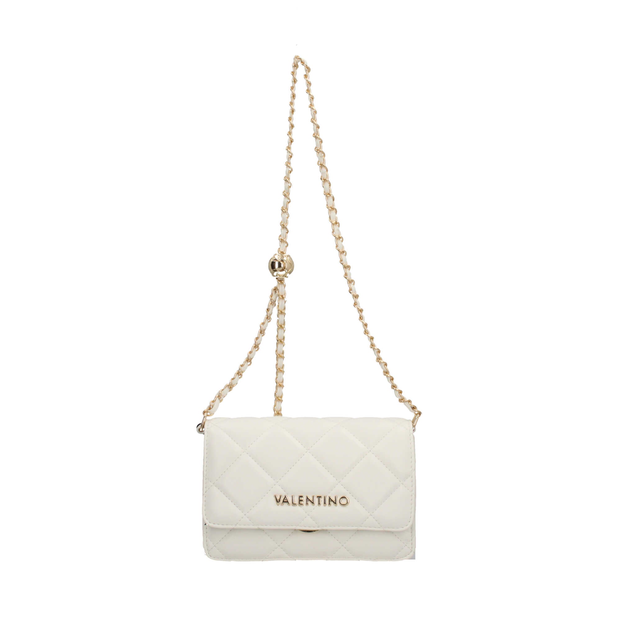 Borsa a tracolla Valentino trapuntata con chiusura a patta BIANCO TU | Giò Fashion