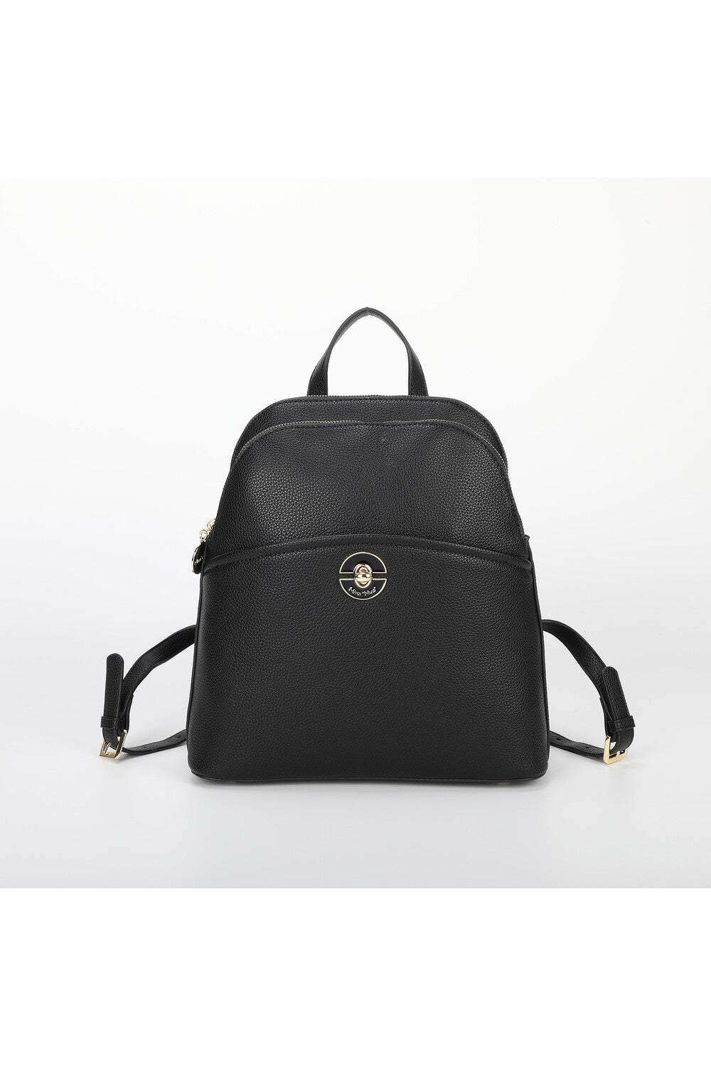 Zaino Mimi Mua con dettaglio frontale in metallo NERO TU | Giò Fashion