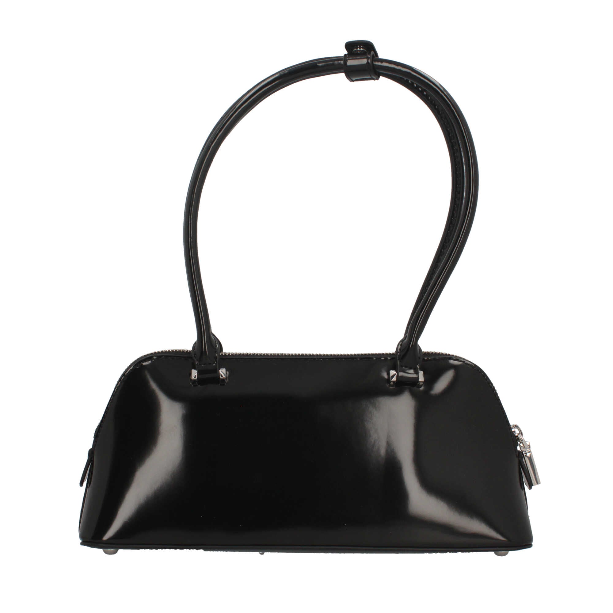 Borsa a spalla con manici rigidi e chiusura zip Guess NERO TU | Giò Fashion