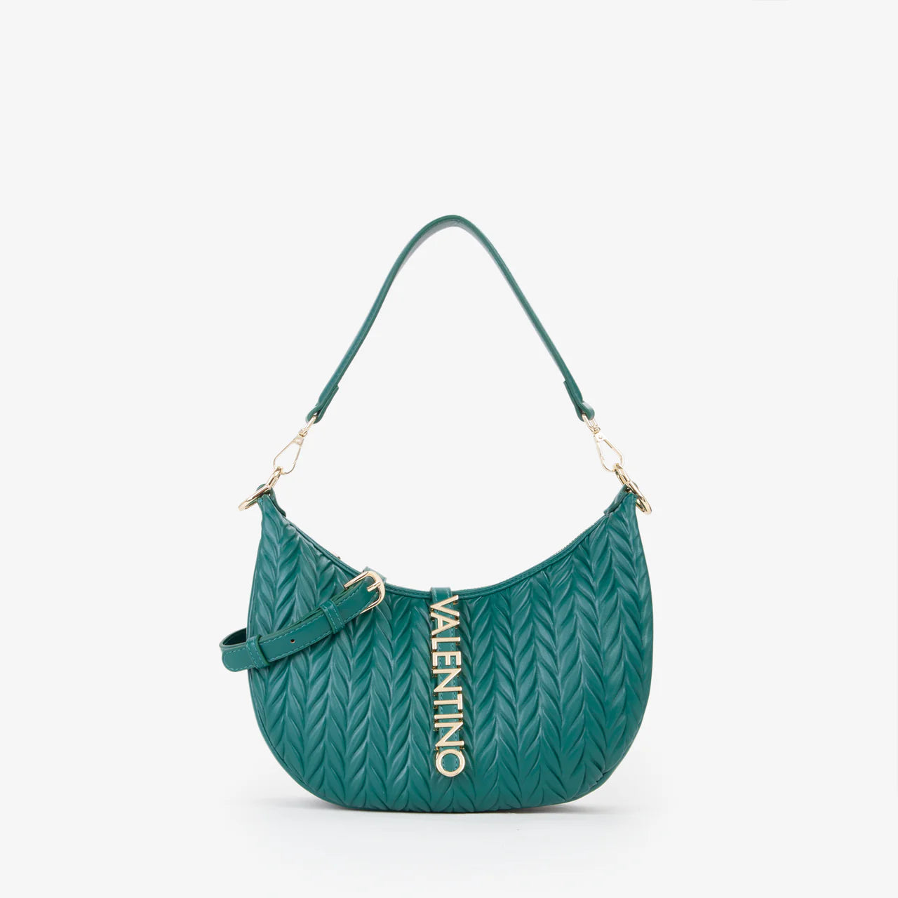 Valentino borsa hobo donna trapuntata con logo Verde TU | Giò Fashion
