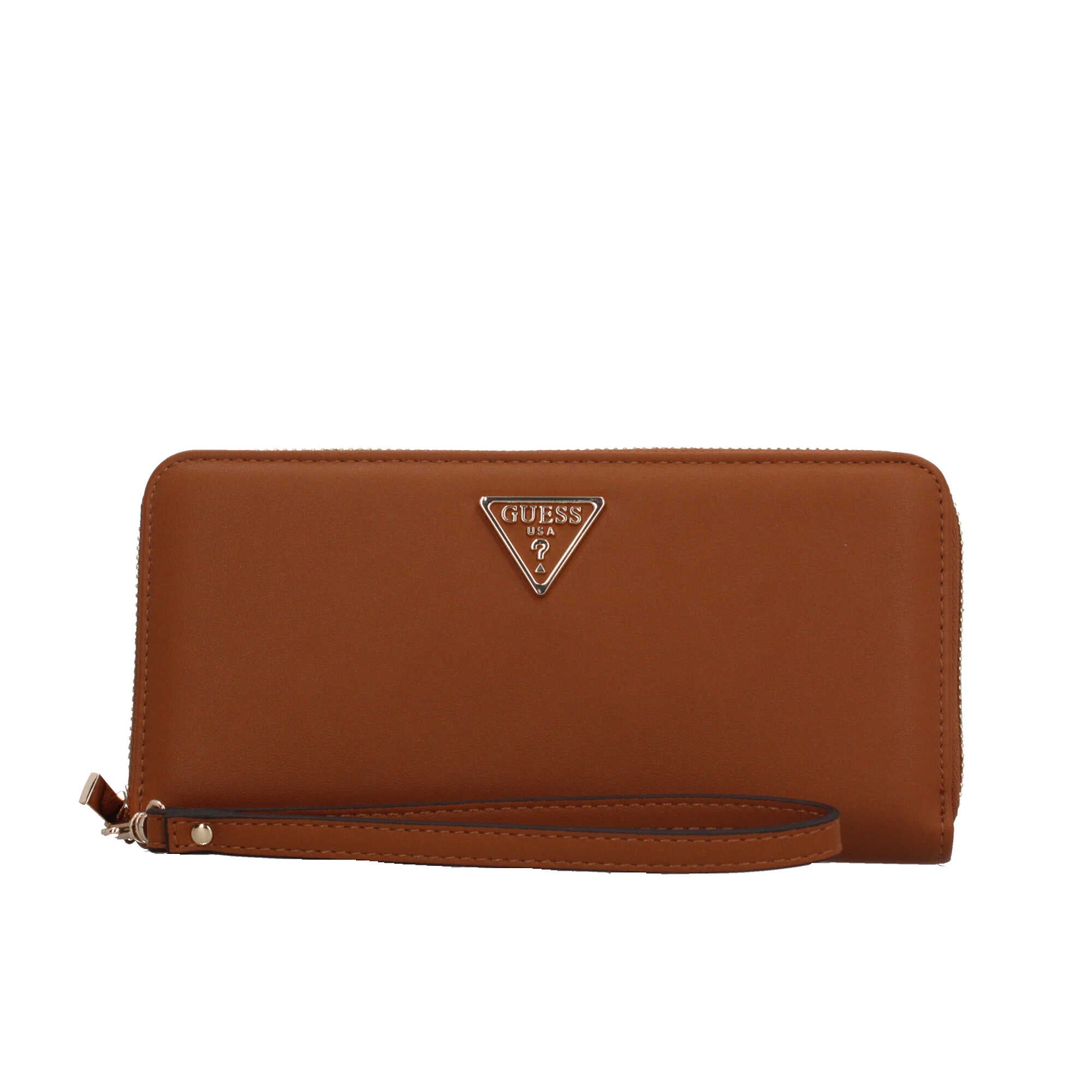 Portafoglio Guess con chiusura zip e logo frontale Marrone TU | Giò Fashion