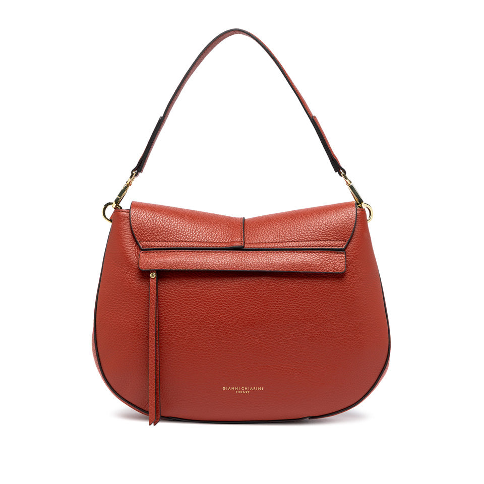 Borsa a spalla Gianni Chiarini Helena Round in pelle con doppia portabilità Rosso TU | Giò Fashion