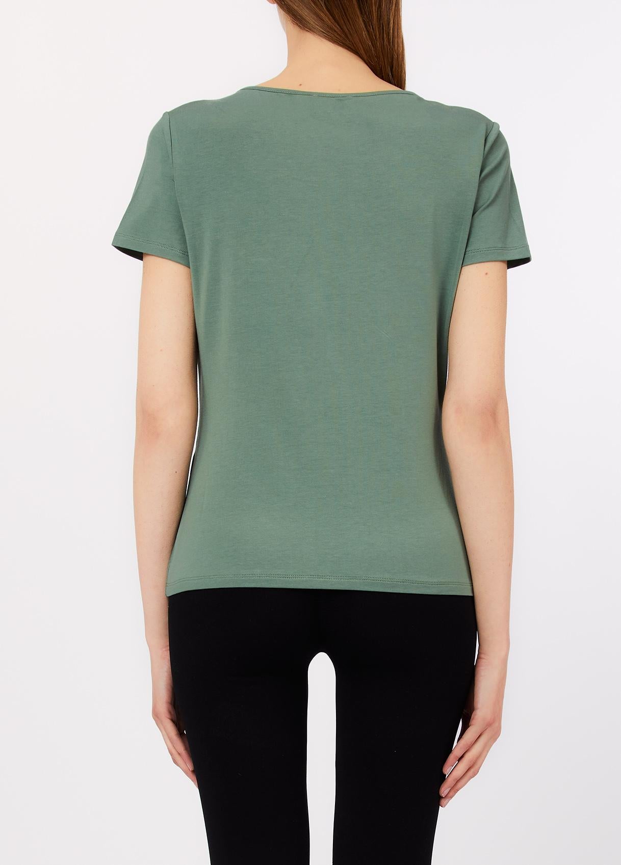 T shirt Liu Jo donna con dettaglio cut out sullo scollo Militare S | Giò Fashion