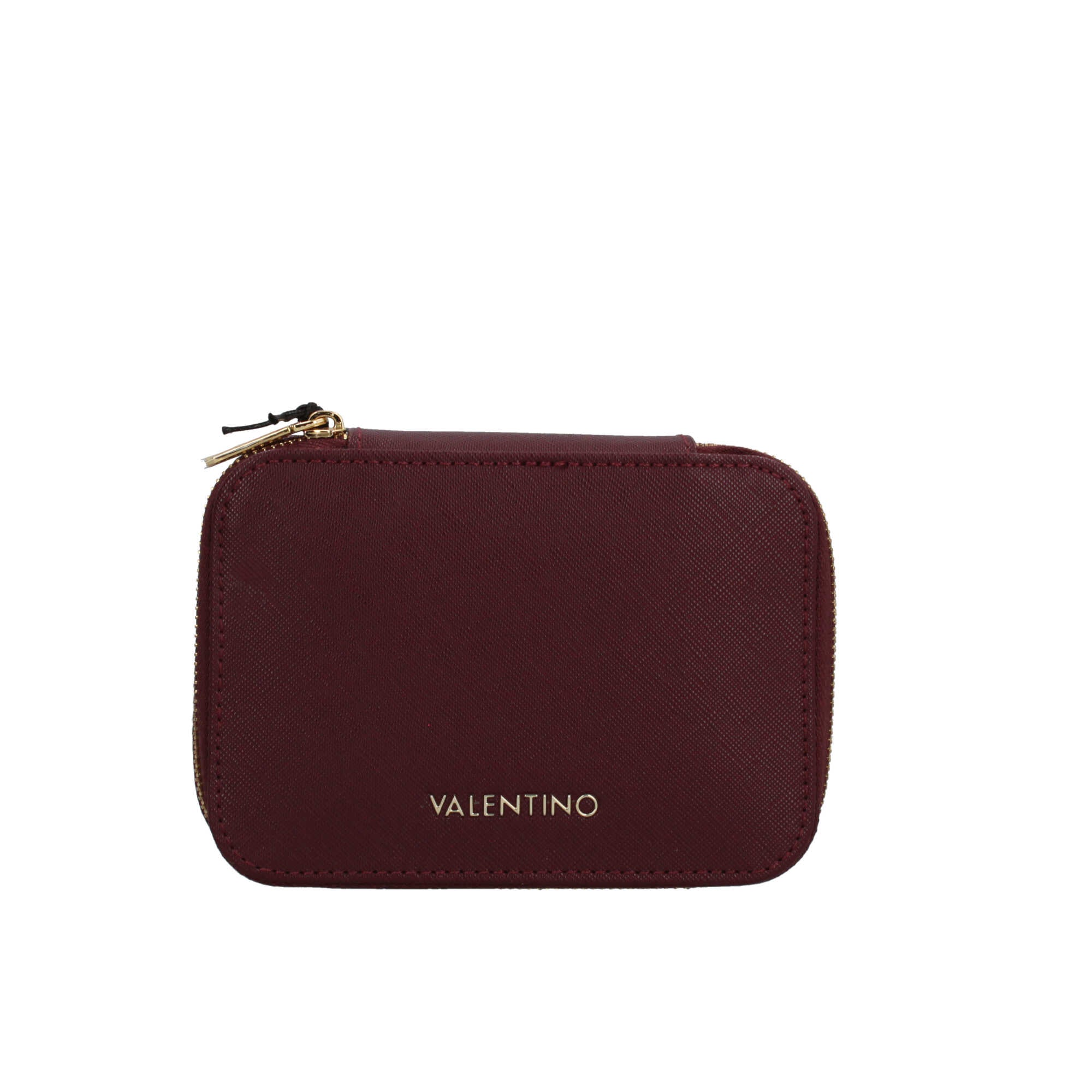 Valentino porta gioielli rigido in saffiano con chiusura zip VPG9MF831 Viola TU | Giò Fashion