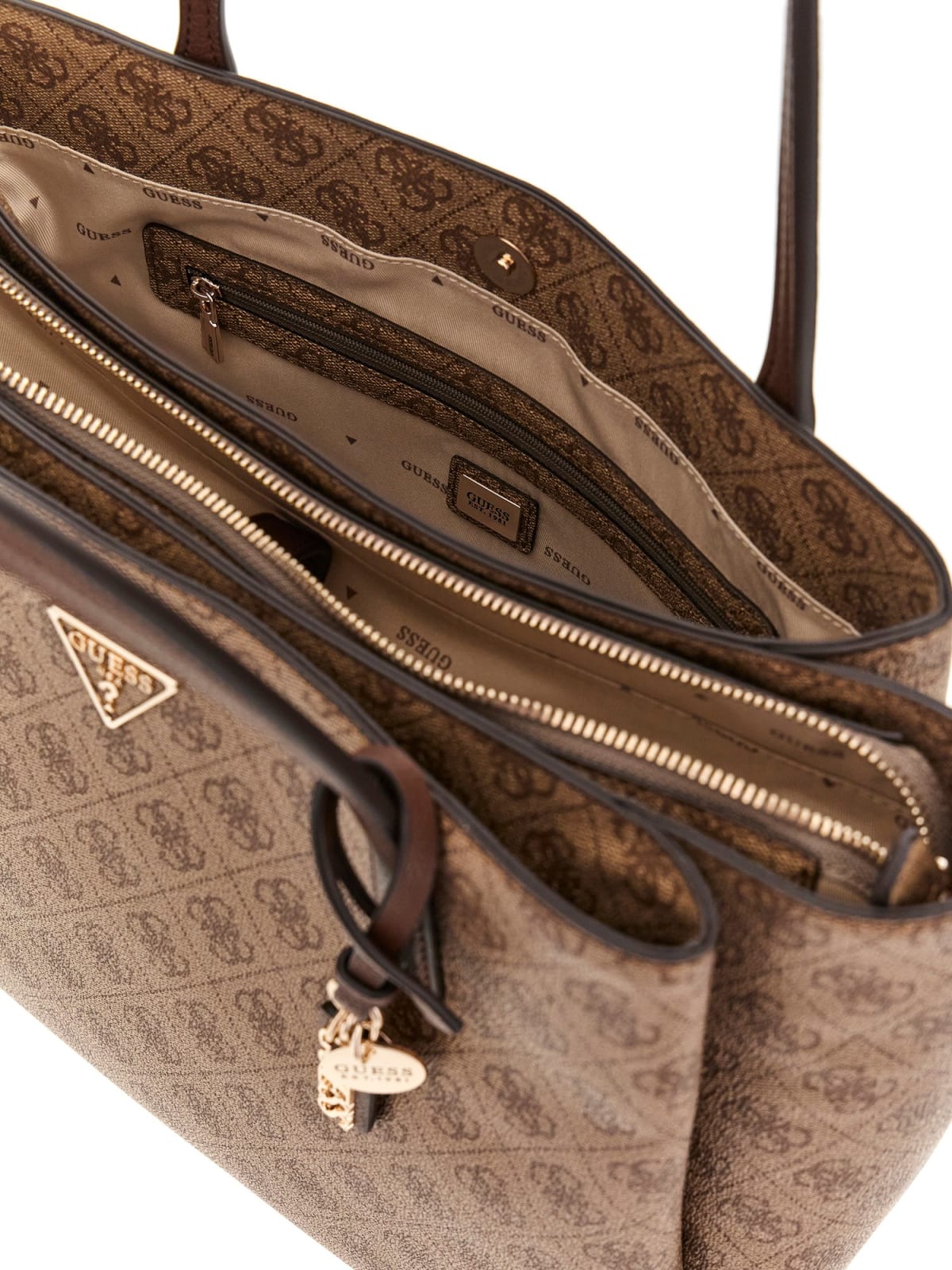 Borsa Guess Donna Shopper Capiente con Charm