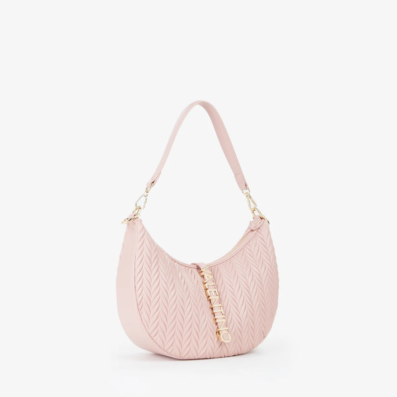 Valentino borsa hobo donna trapuntata con logo Rosa TU | Giò Fashion
