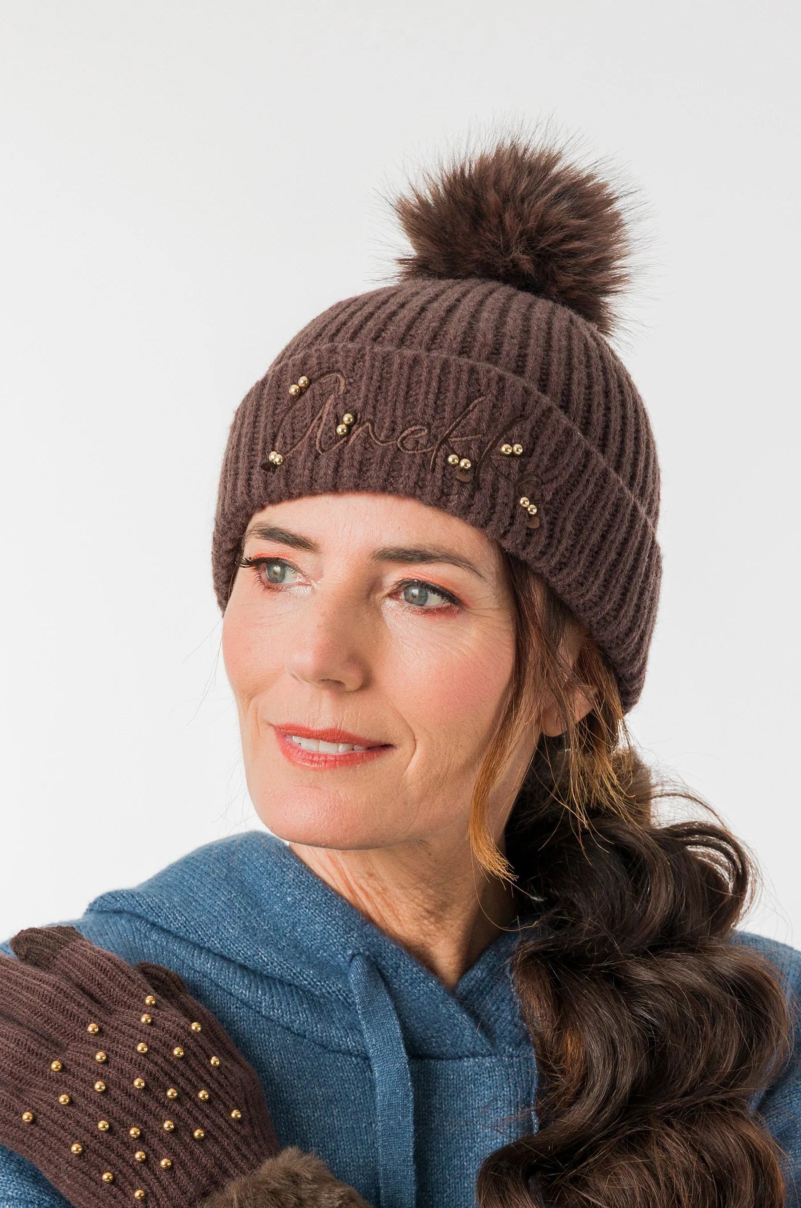 Berretto Donna Anekke in Maglia con Pompon