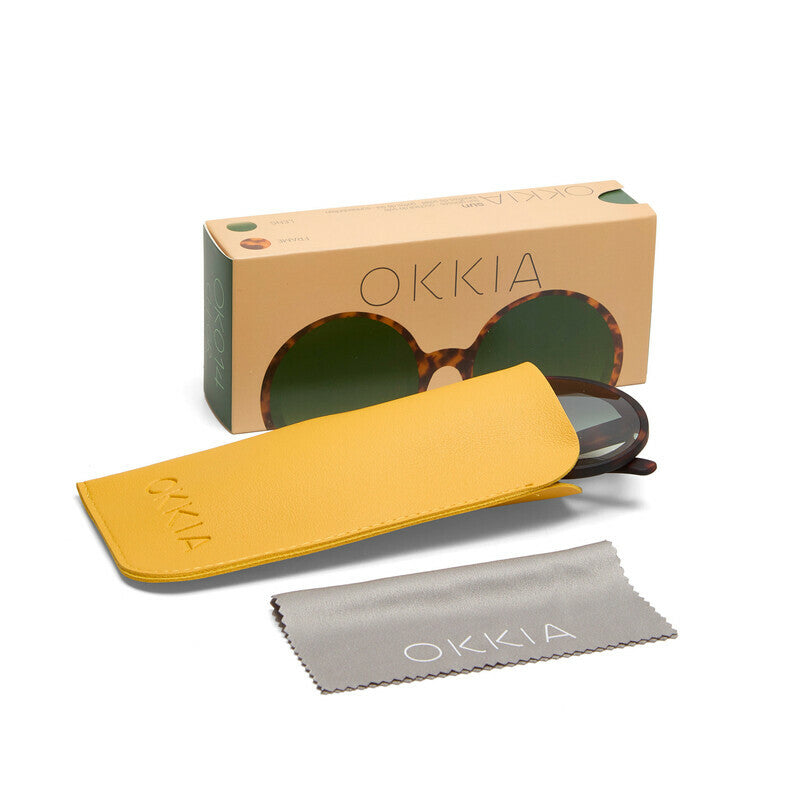 OKKIA Monica Round Occhiali da Sole Donna Oversize con Lenti Sfumate e Protezione UV400