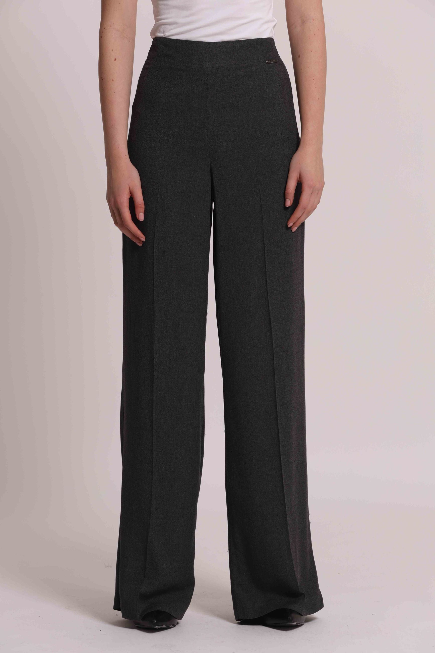 Pantaloni Donna Palazzo a Vita Alta con Pinces Mimi Mua