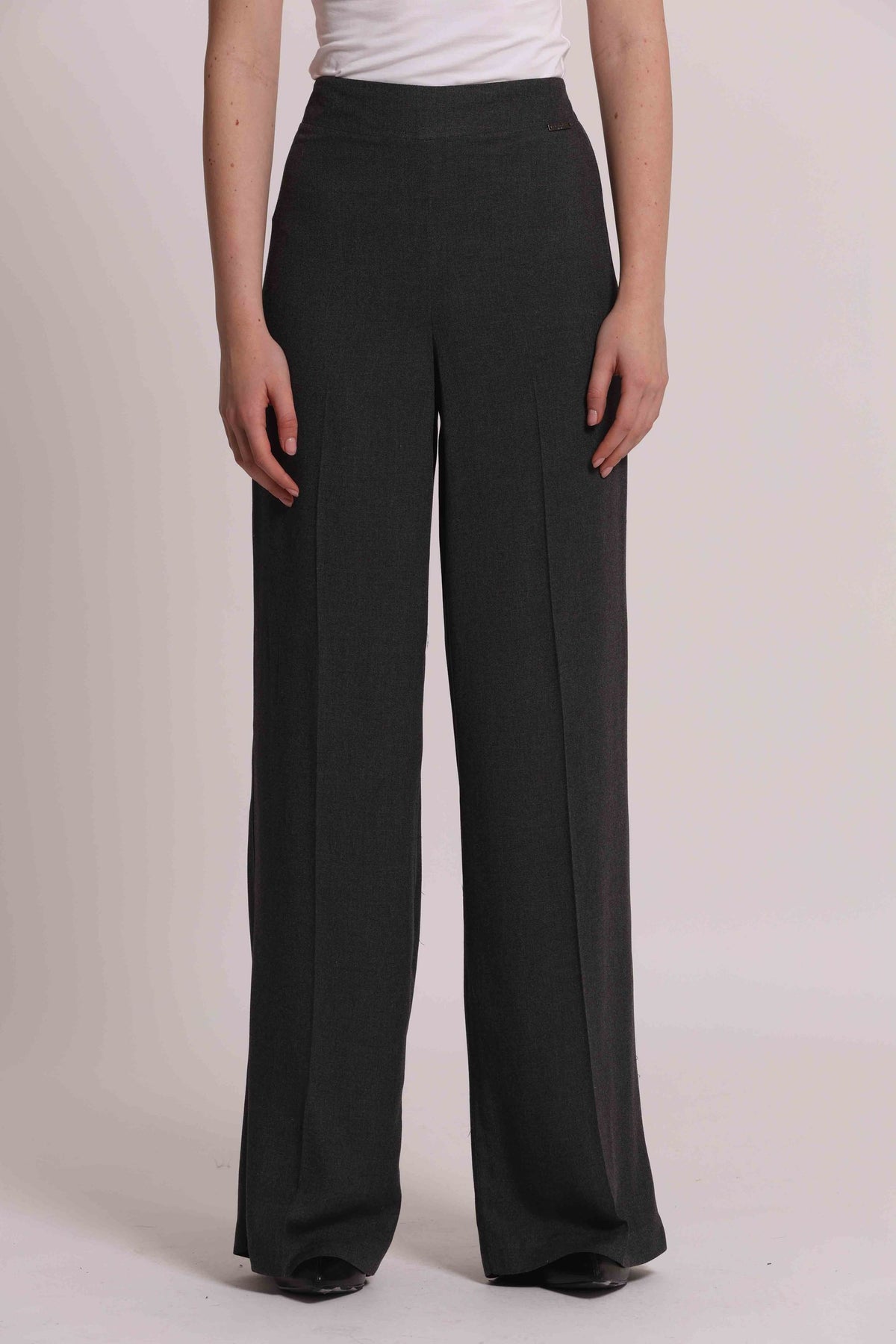 Pantaloni Donna Palazzo a Vita Alta con Pinces Mimi Mua