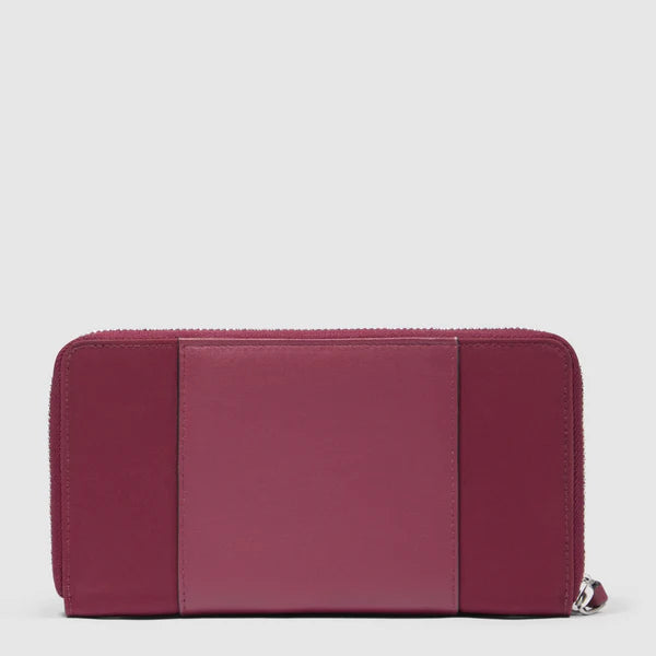 Portafoglio uomo Piquadro in pelle con zip BORDEAUX TU | Giò Fashion