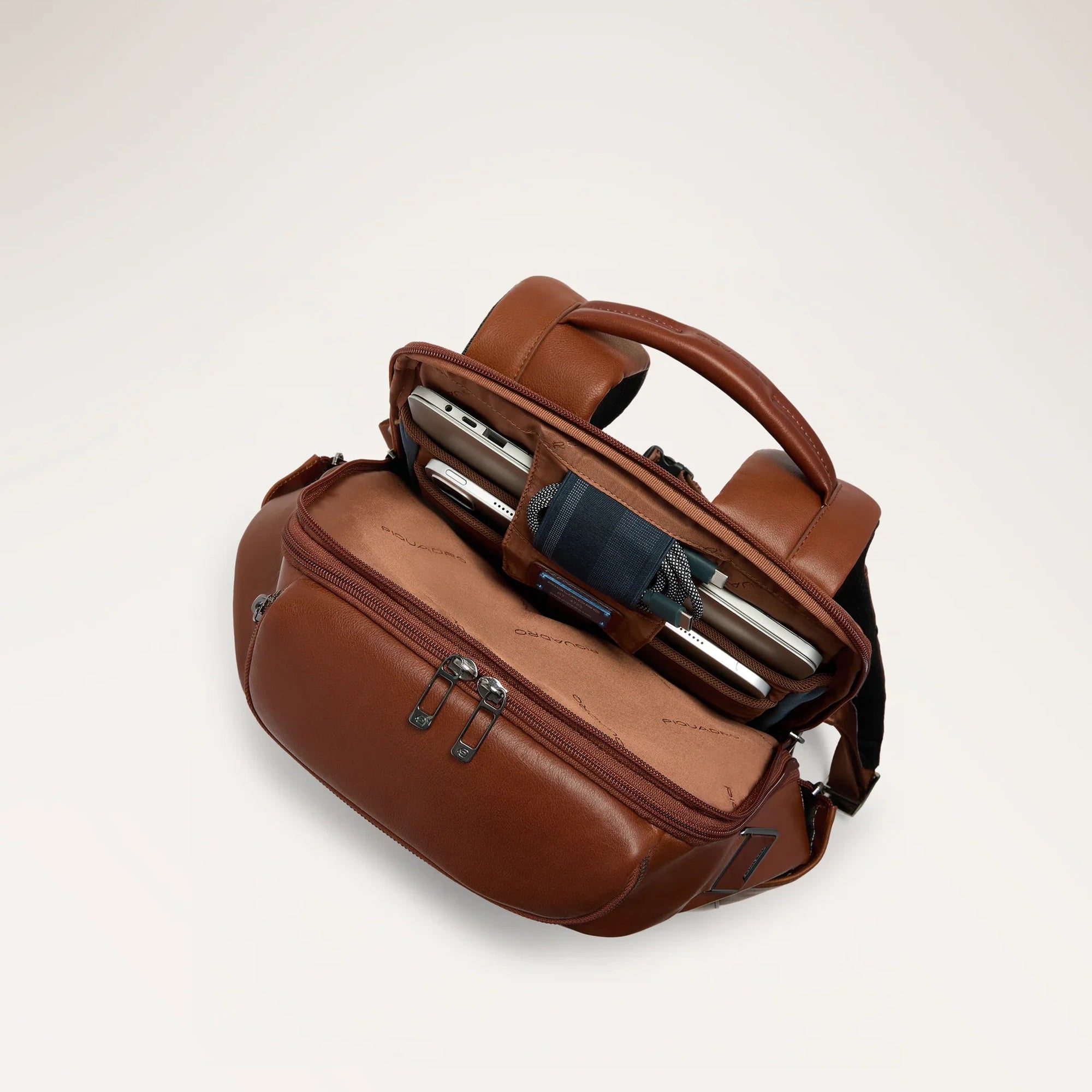 Zaino Porta PC 15,6" in Pelle con Tasche Frontali