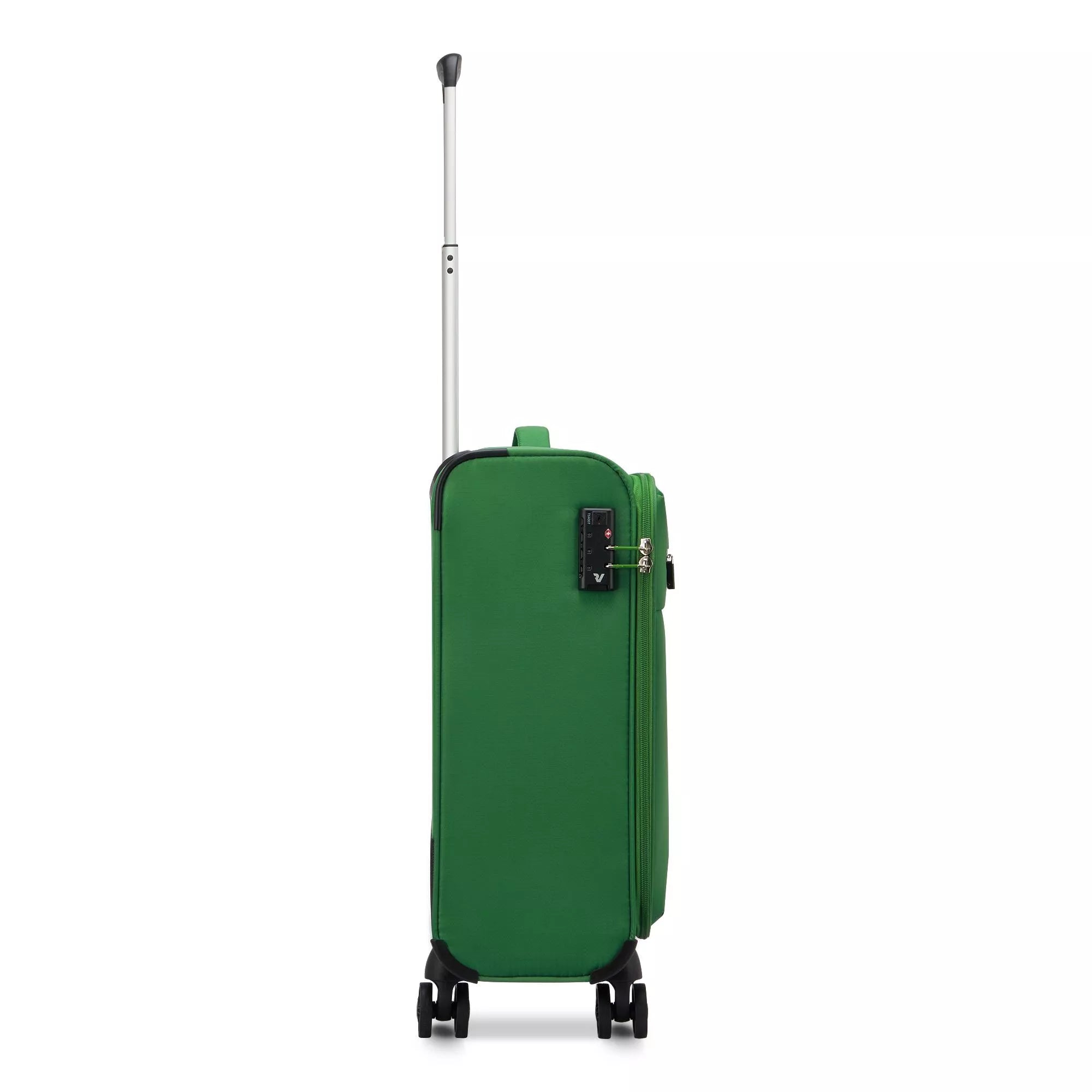 Trolley Roncato morbido con 4 ruote e chiusura TSA per viaggi pratici VERDE TU | Giò Fashion