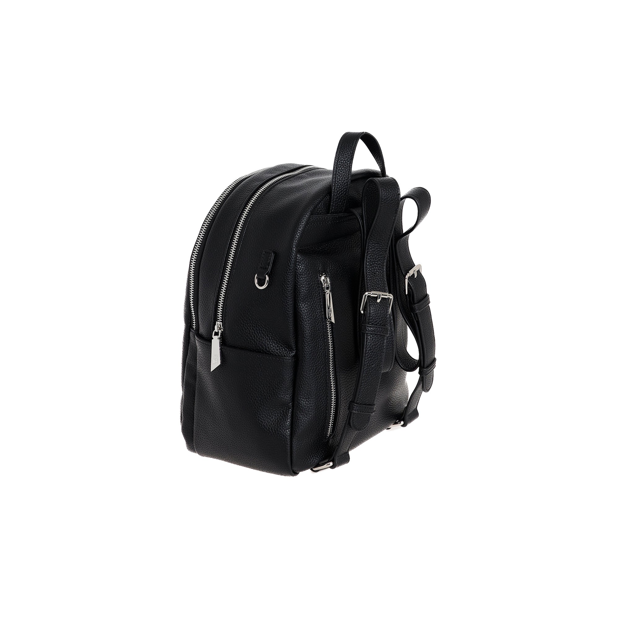 Zaino Byblos donna in ecopelle con logo frontale design minimal elegante Nero TU | Giò Fashion