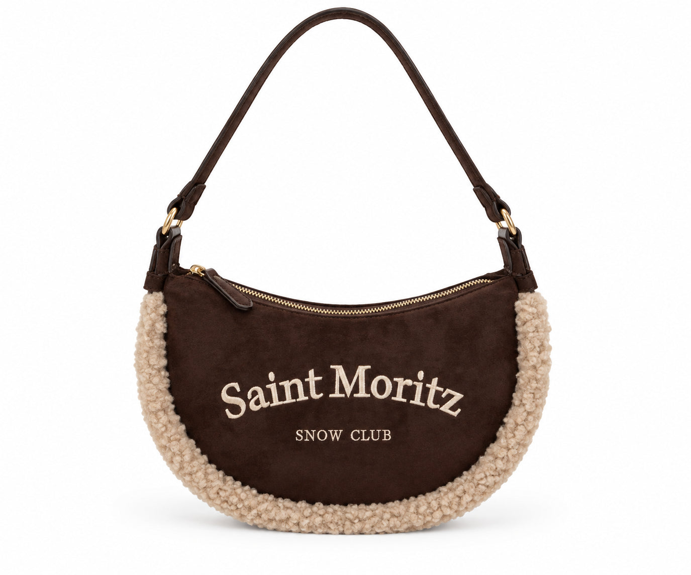 Borsa a Spalla Kuvé Saint Moritz Snow Club con Dettagli Teddy
