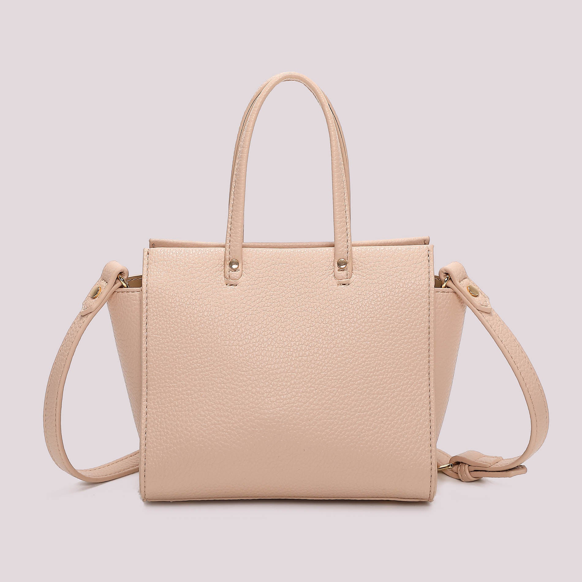 Borsa tote donna beige Mimi Mua con manici lunghi e tracolla Cipria TU | Giò Fashion