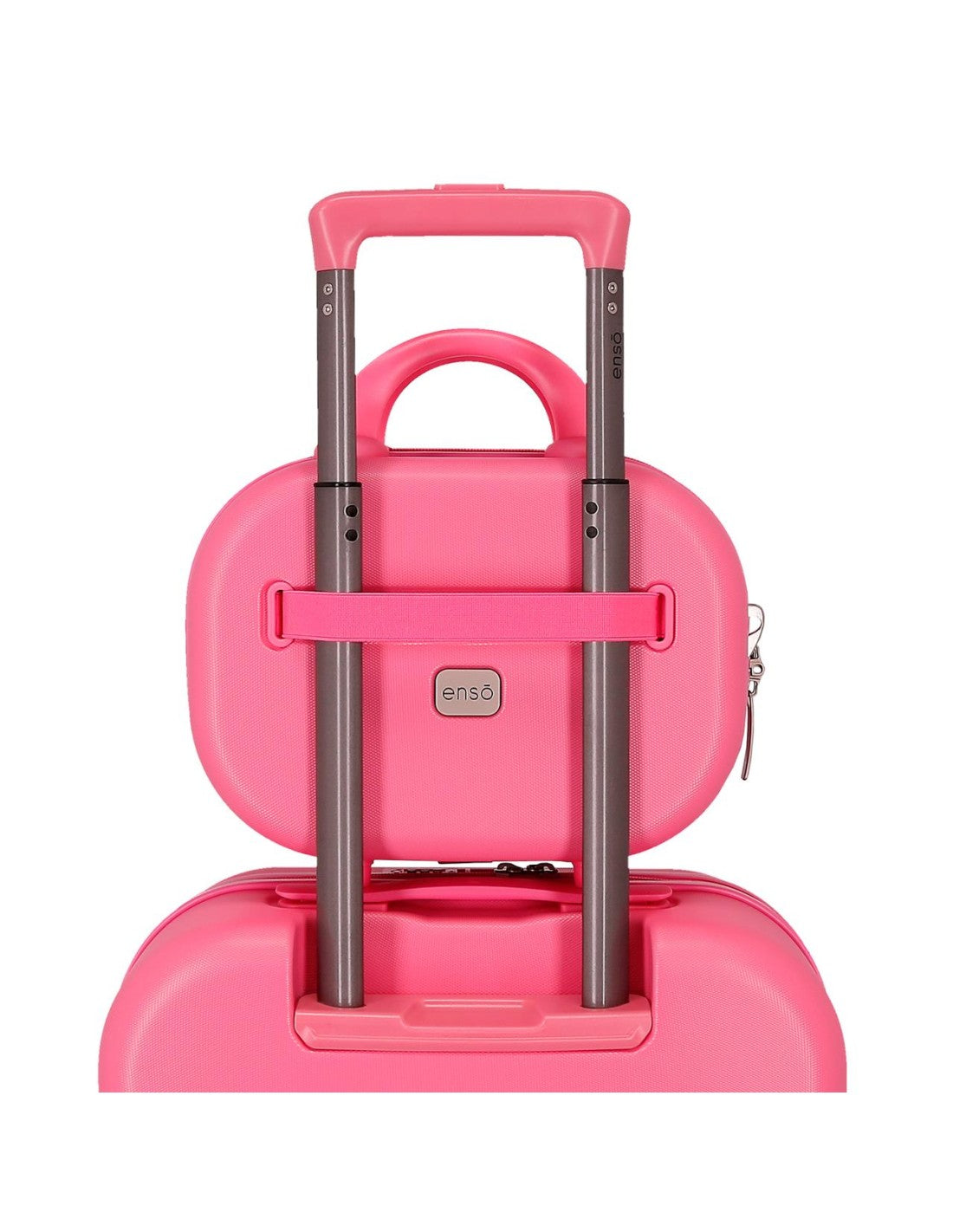 Disney Stitch Beauty Case da Viaggio Rigido in ABS con Maniglia e Fascia per Trolley