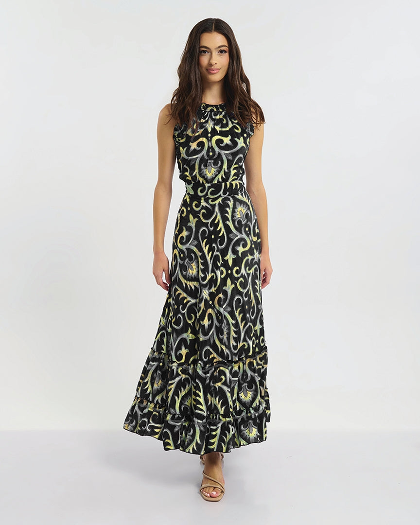 Ble Resort Collection Abito Lungo Senza Maniche con Disegni