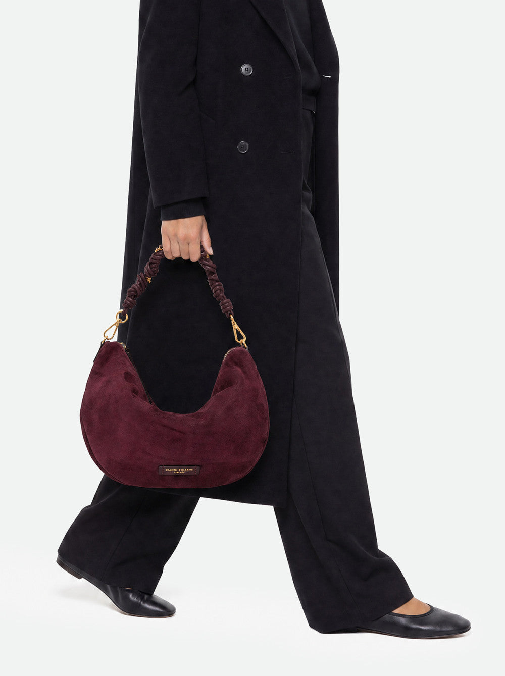 Gianni Chiarini Cleo Borsa Hobo in Pelle Scamosciata