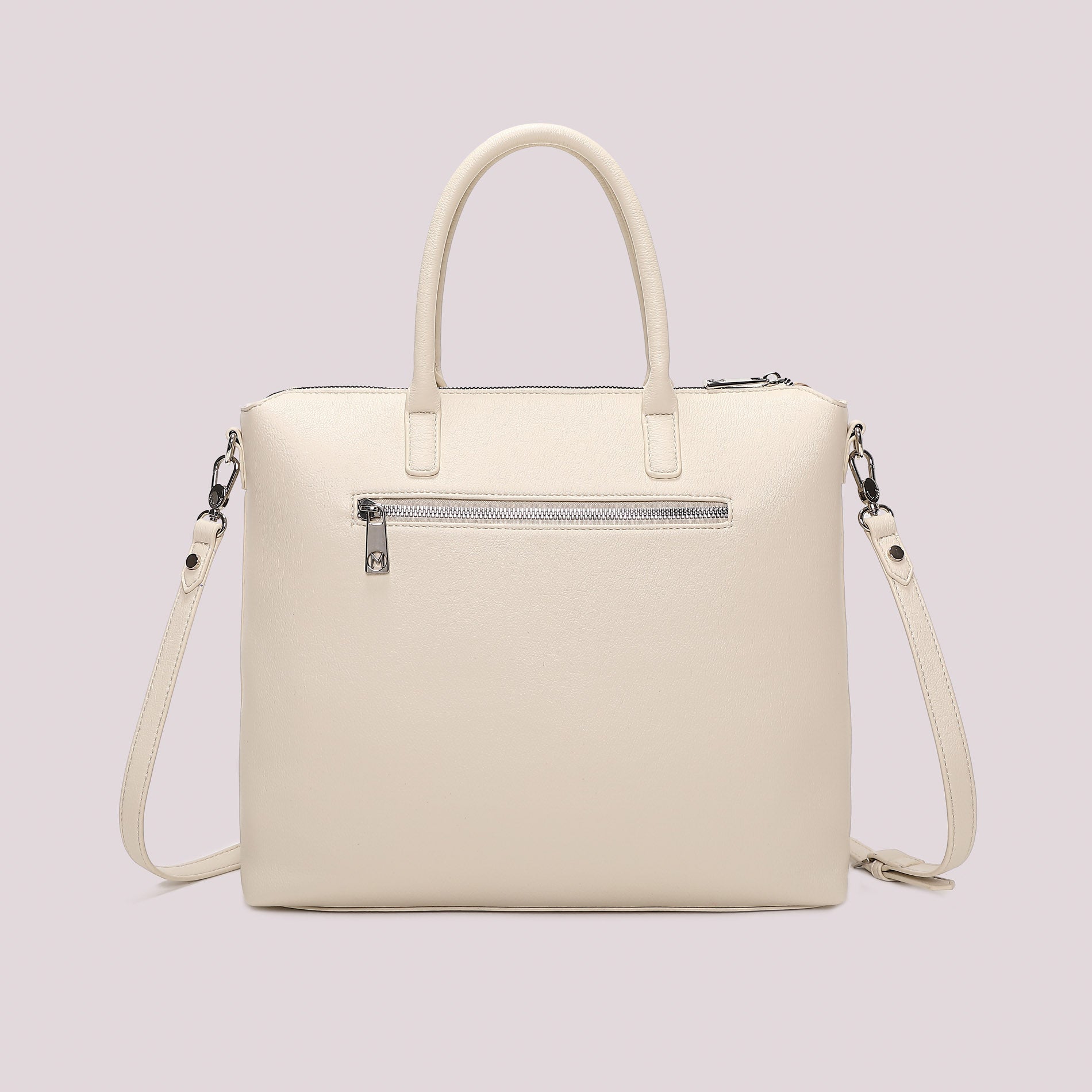 Mimi Mua borsa a mano con applicazioni floreali e tracolla removibile PANNA TU | Giò Fashion