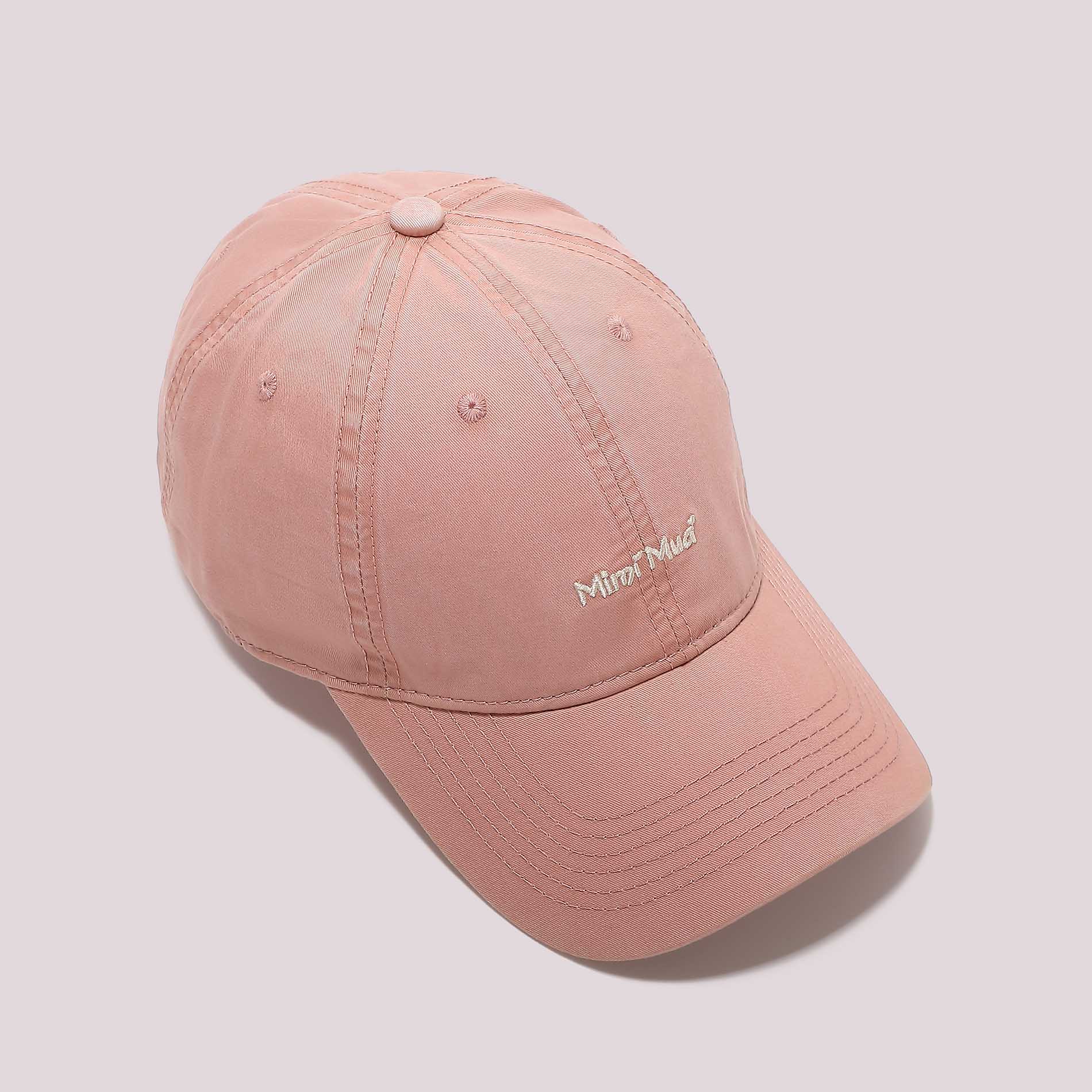 Cappello con visiera Mimi Mua in cotone con logo ricamato Rosa TU | Giò Fashion