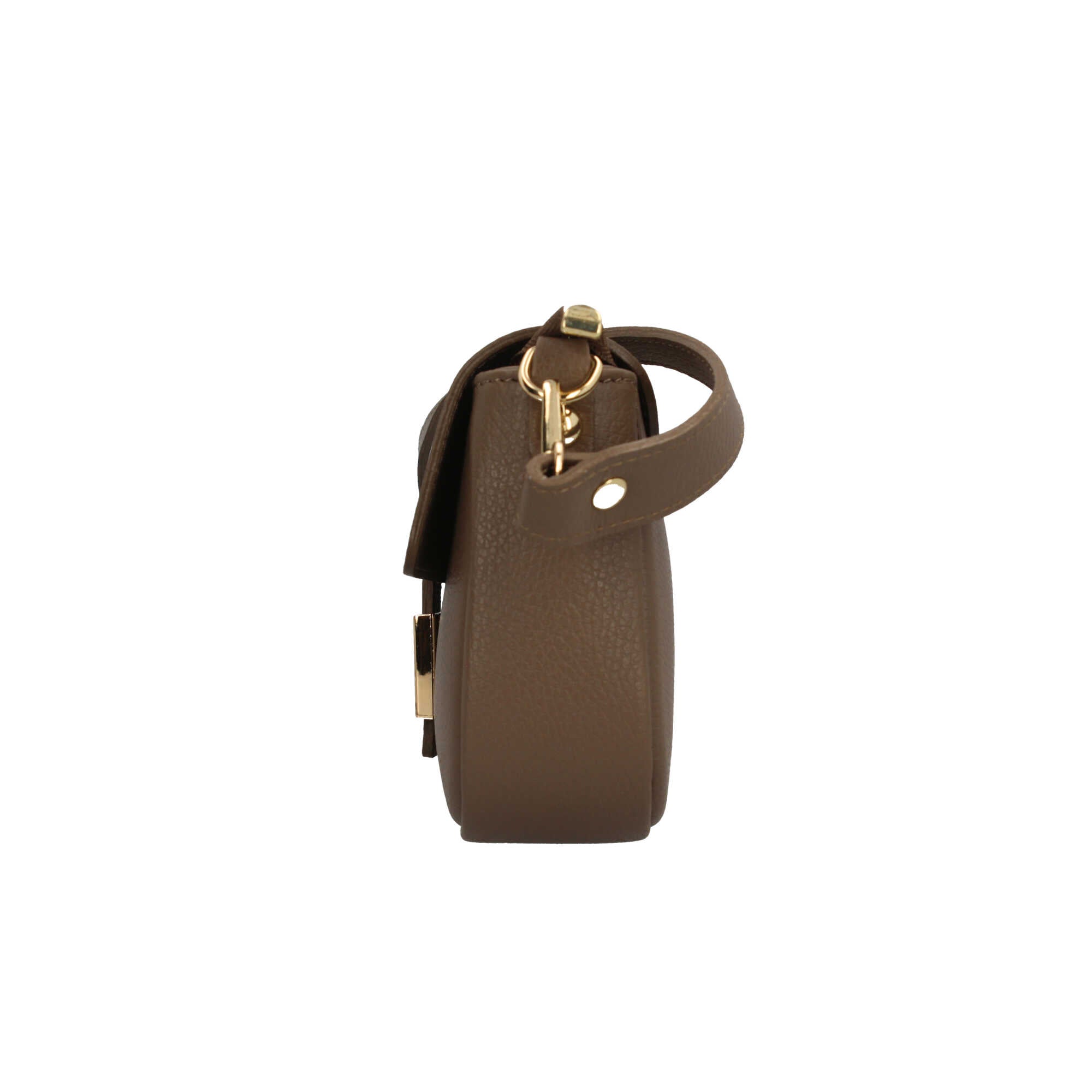 Borsa a tracolla in vera pelle martellata Made in Italy Beige TU | Giò Fashion