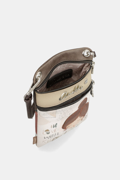 Borsa tracolla donna Anekke piccola con zip e tracolla regolabile Marrone TU | Giò Fashion