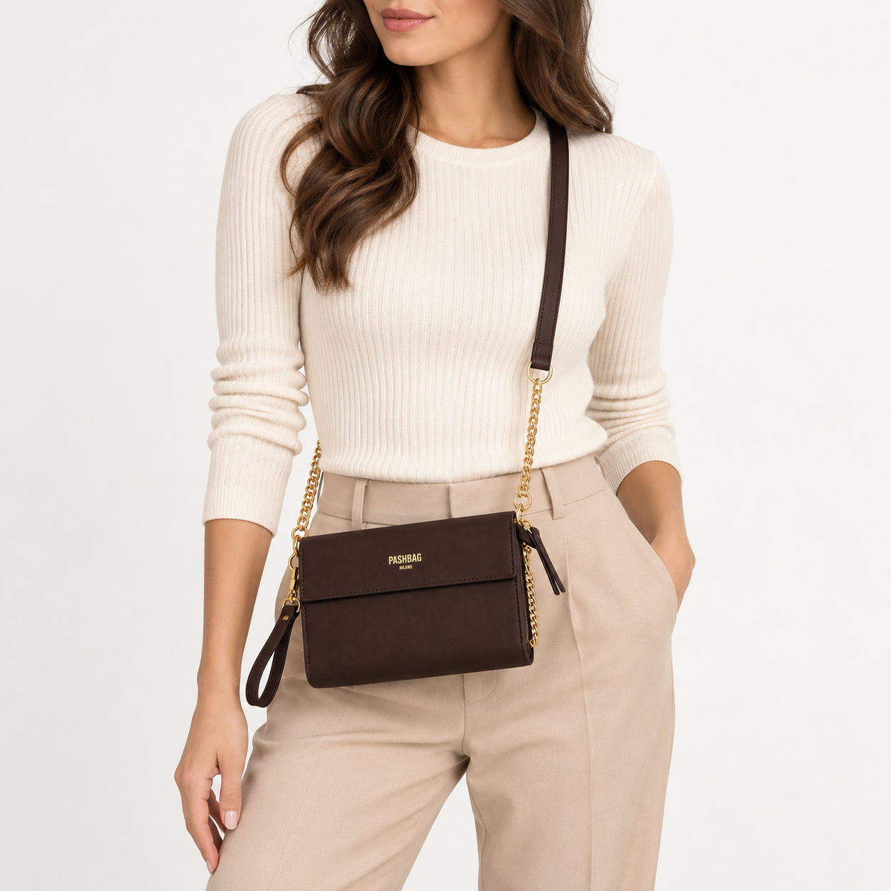 PashBag Borsa Crossbody Compatta con Tracolla Gioiello