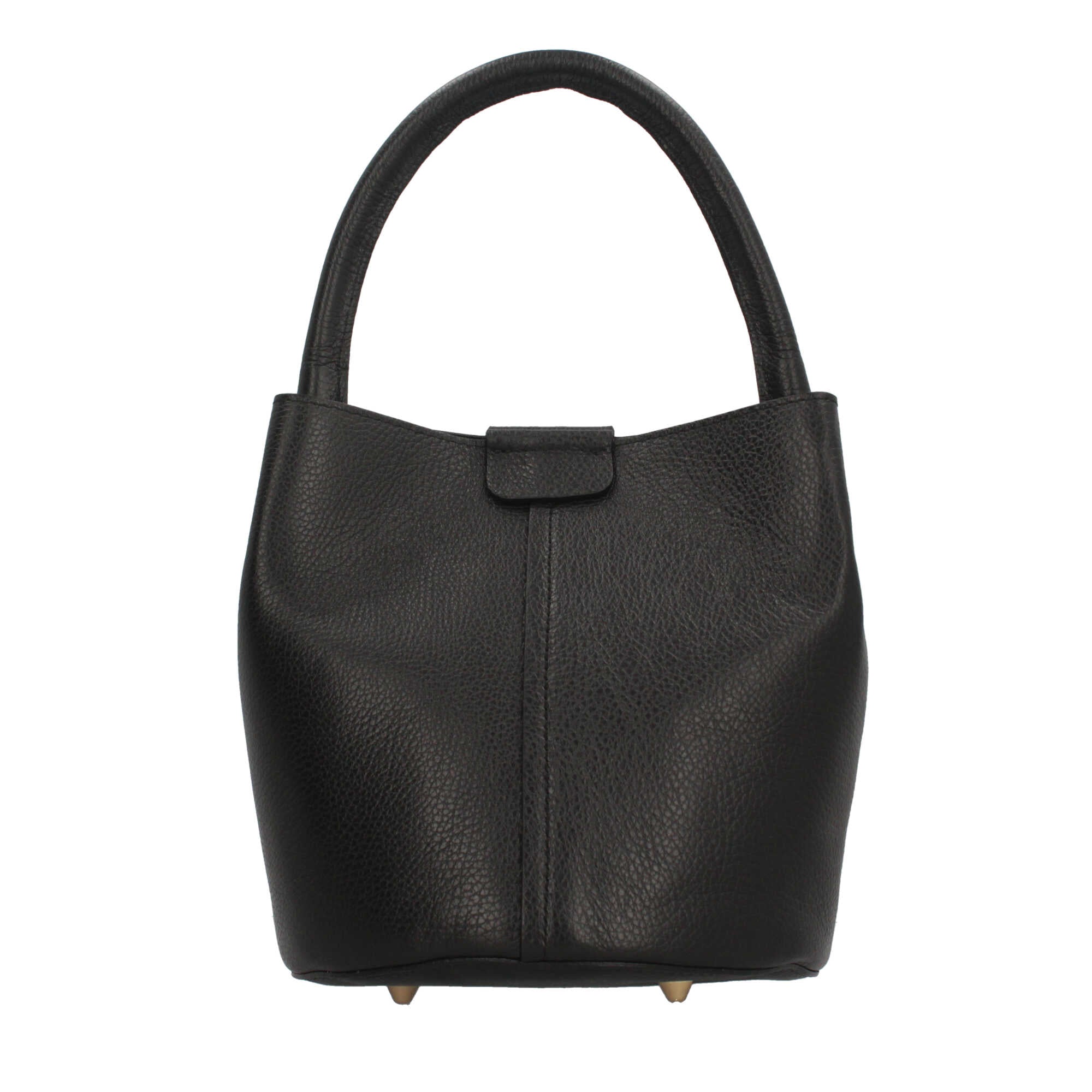 Borsa a secchiello  in pelle Made in Italy