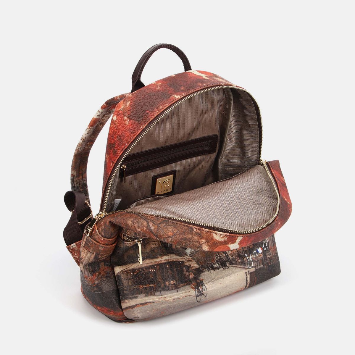 Ynot? Yes Bag Zaino Large Donna con Tasca Frontale