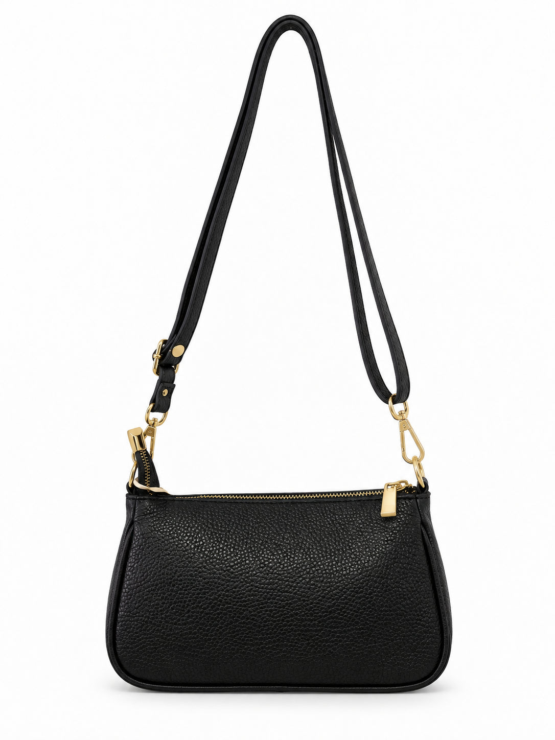 Borsa Tracollina Piccola Donna in Vera Pelle Martellata con Tracolla Rimovibile