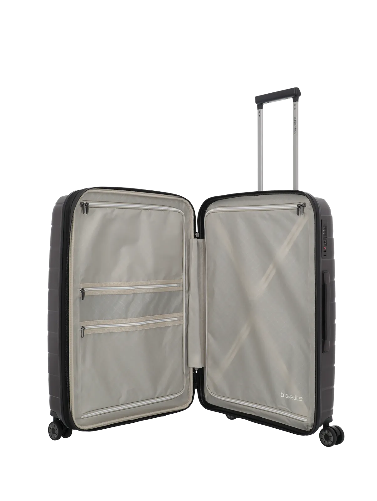 Valigia rigida Travelite Air Base M espandibile con TSA e ruote doppie Marrone TU | Giò Fashion