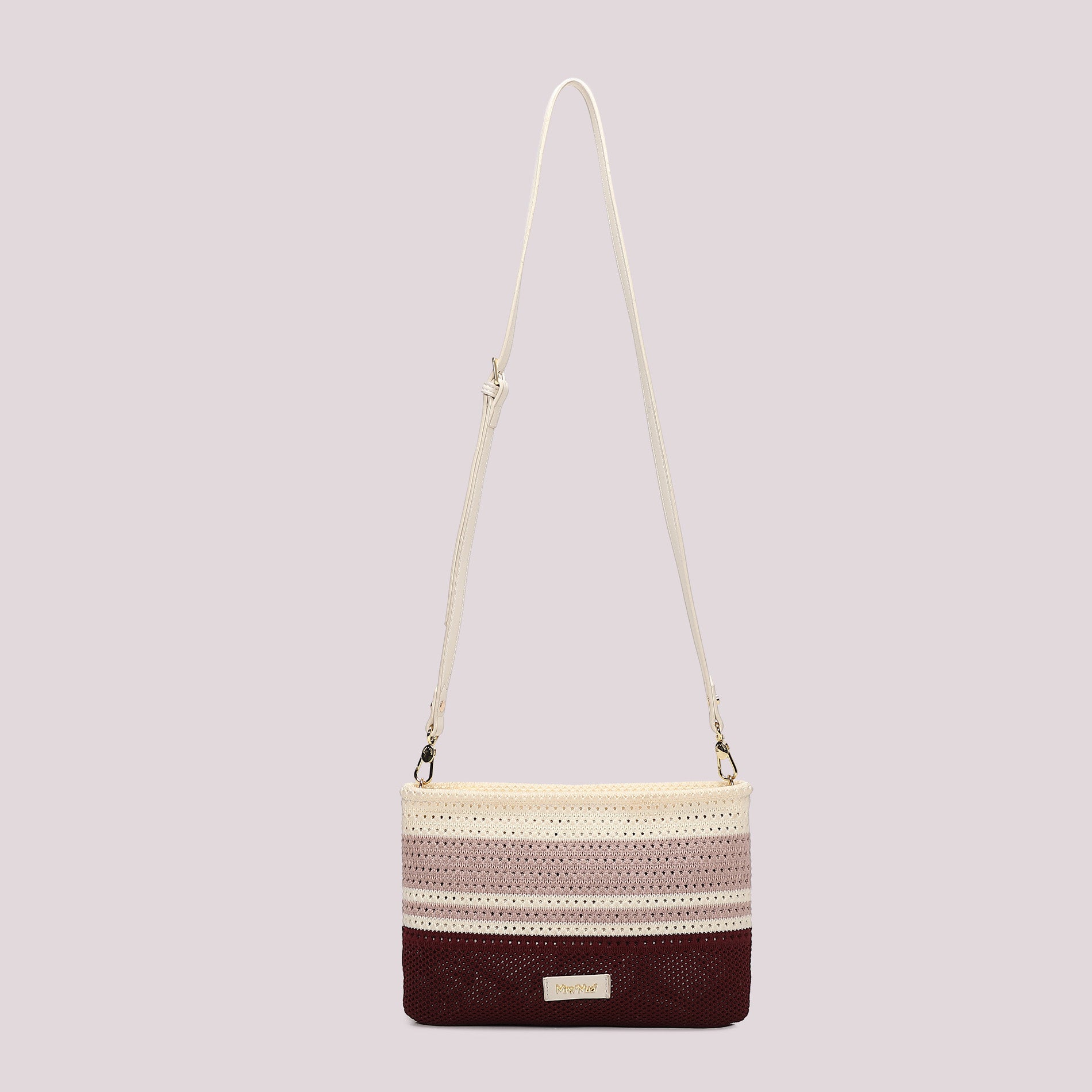 Borsa a tracolla Mimi Mua in tessuto lavorato con design estivo e tracolla regolabile Blu TU | Giò Fashion