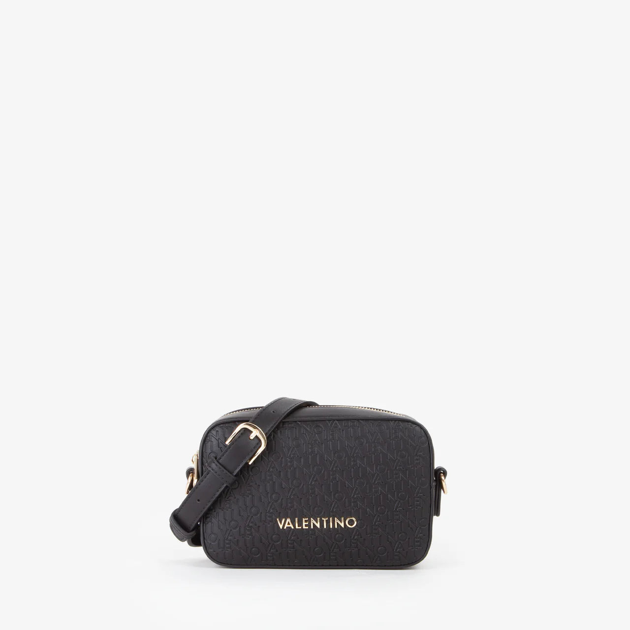 Valentino borsa a tracolla donna compatta con logo in rilievo Nero TU | Giò Fashion