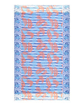Ble Resort Collection Asciugamano Azzurro Double Face con Foglie