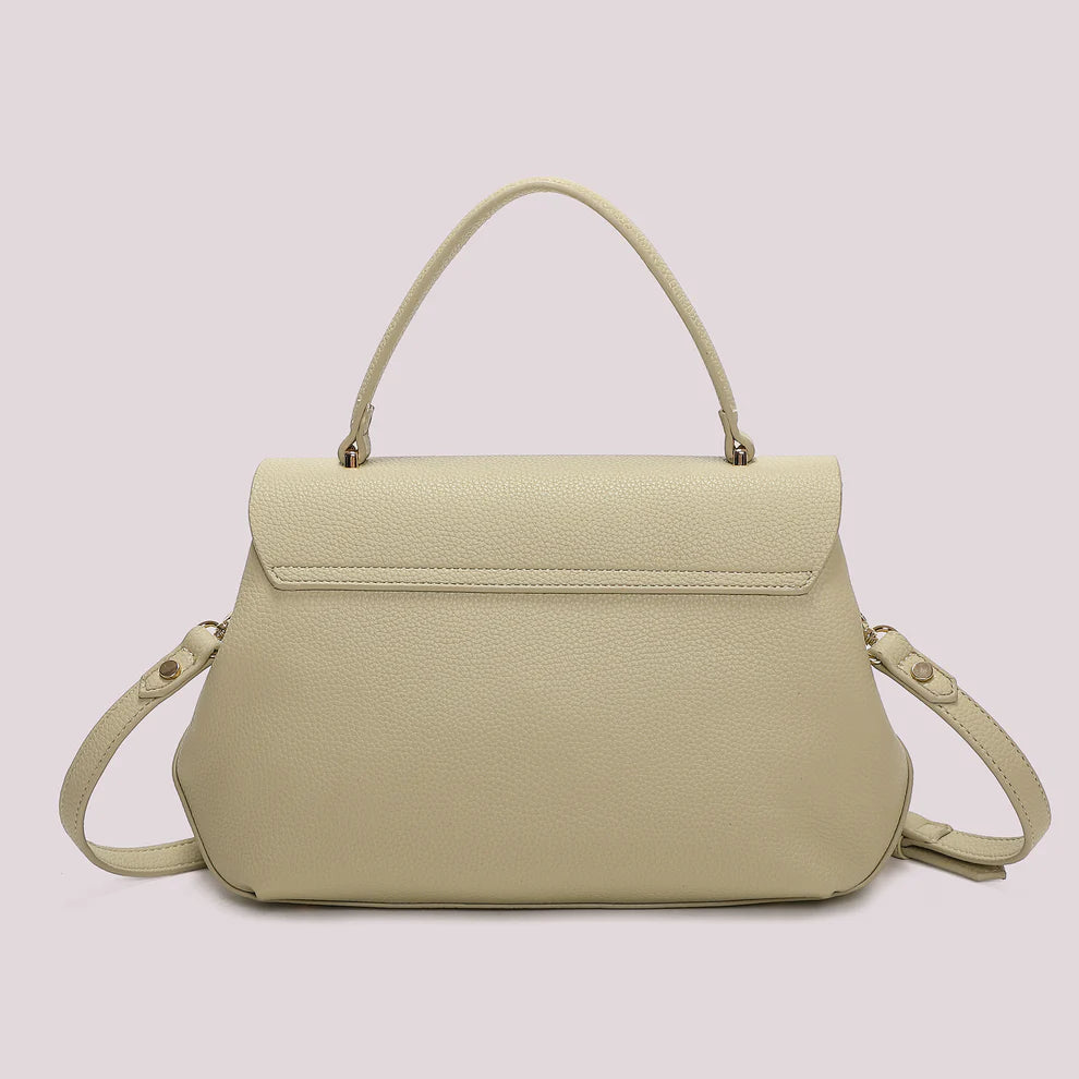 Mimi Mua borsa a mano elegante con patta e chiusura girevole VERDE PASTELLO TU | Giò Fashion