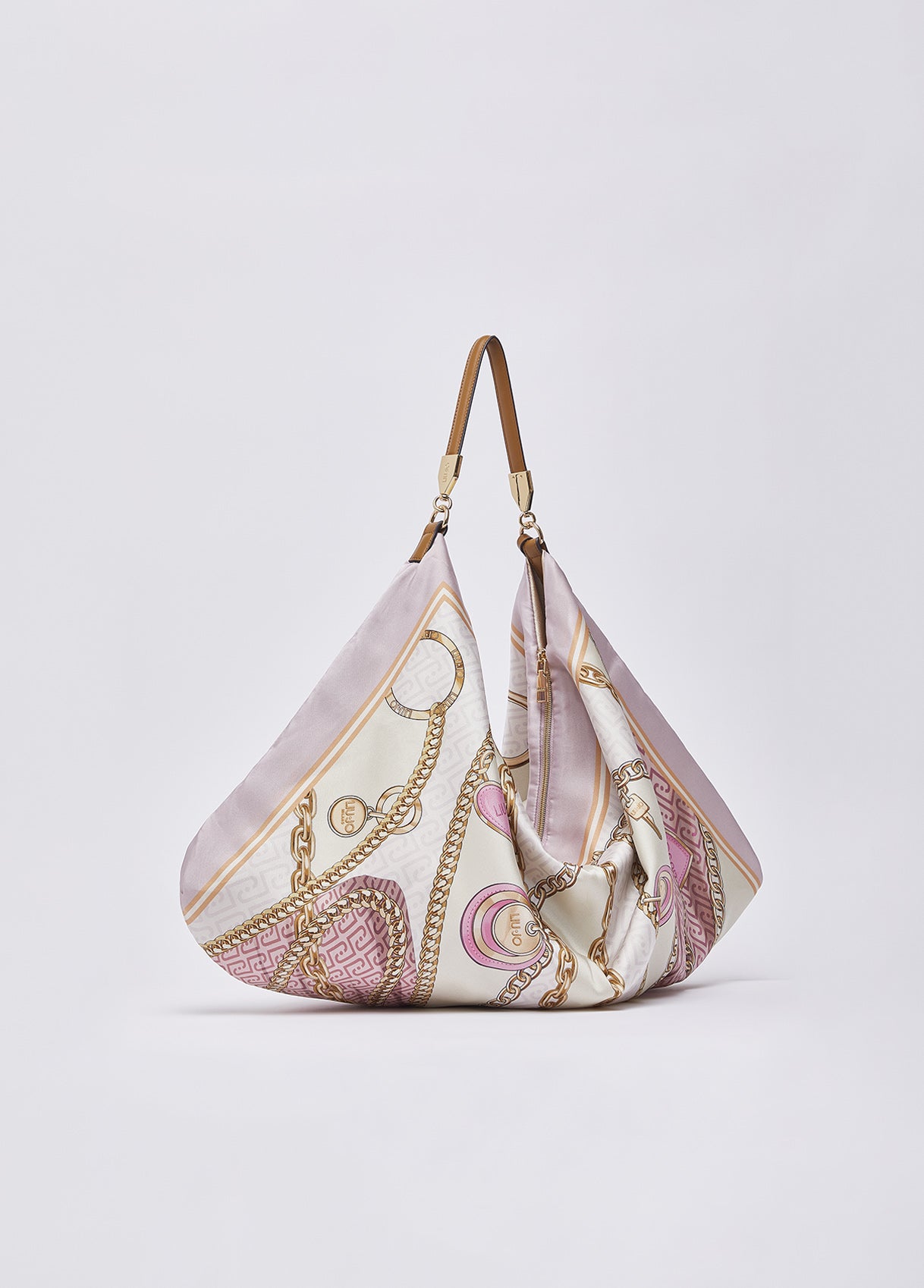 Borsa a spalla Liu Jo grande morbida con chiusura zip e manico regolabile Rosa TU | Giò Fashion