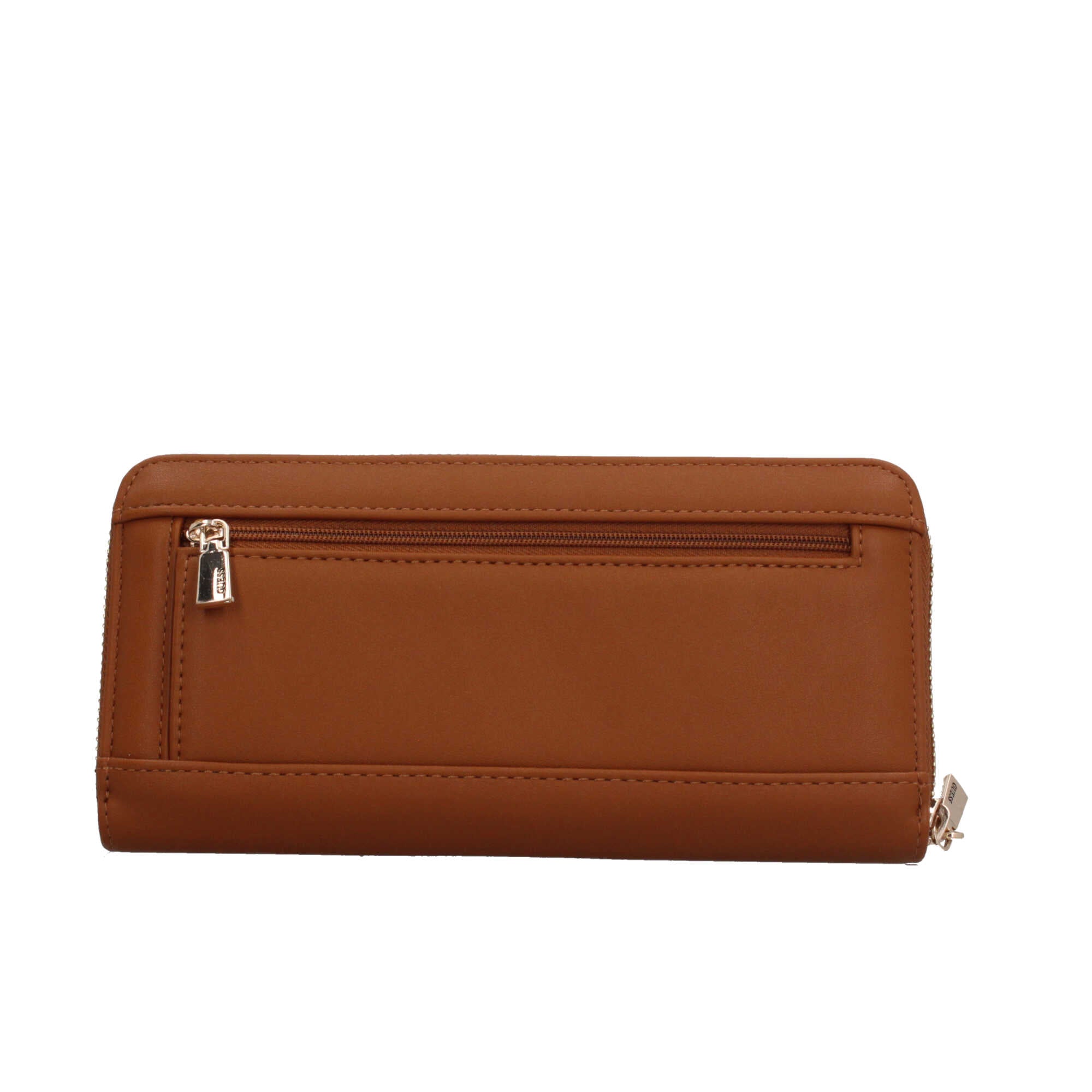 Portafoglio Guess con chiusura zip e logo frontale Marrone TU | Giò Fashion