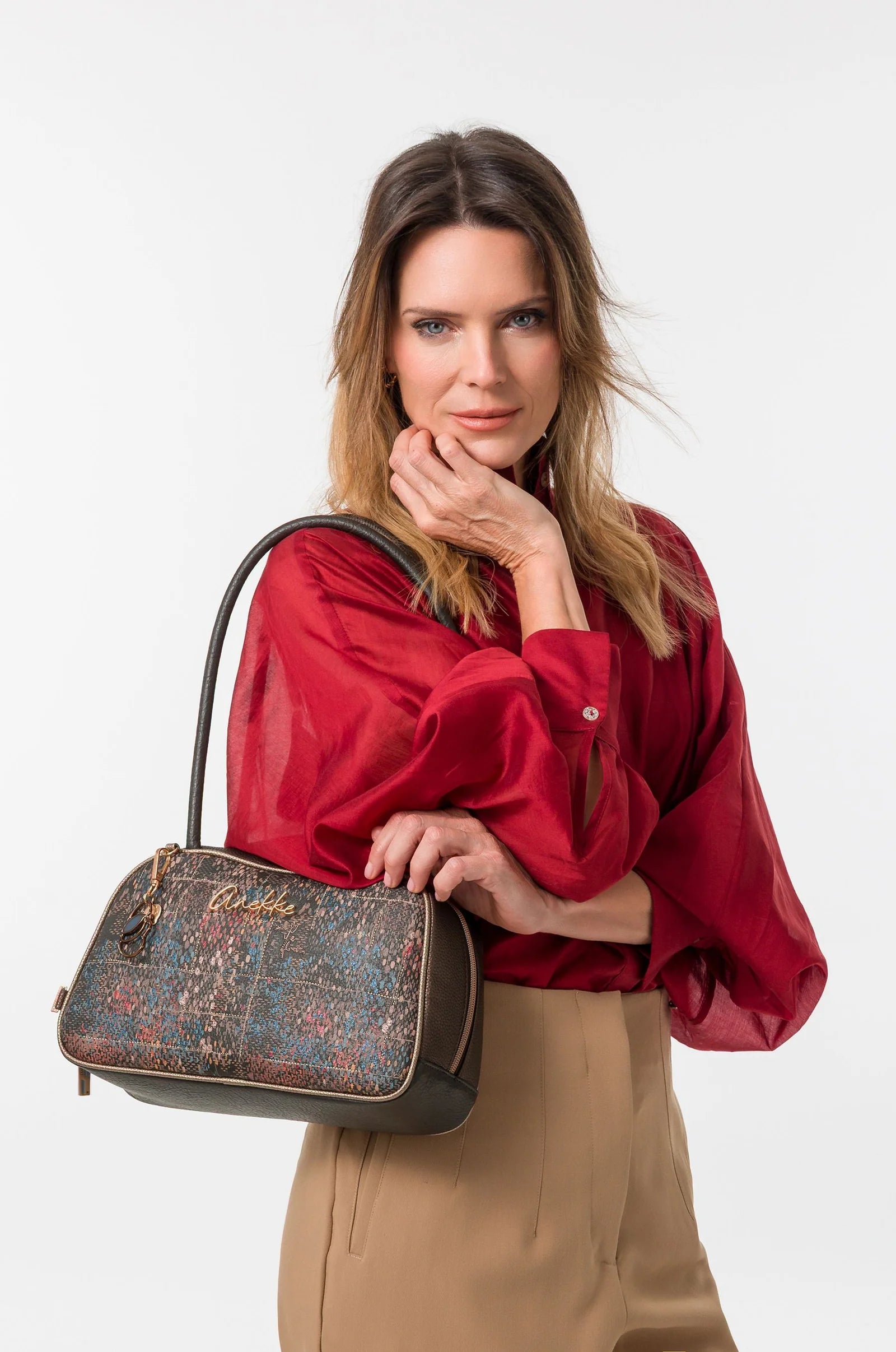 Borsa a Spalla Donna Anekke con Doppio Manico