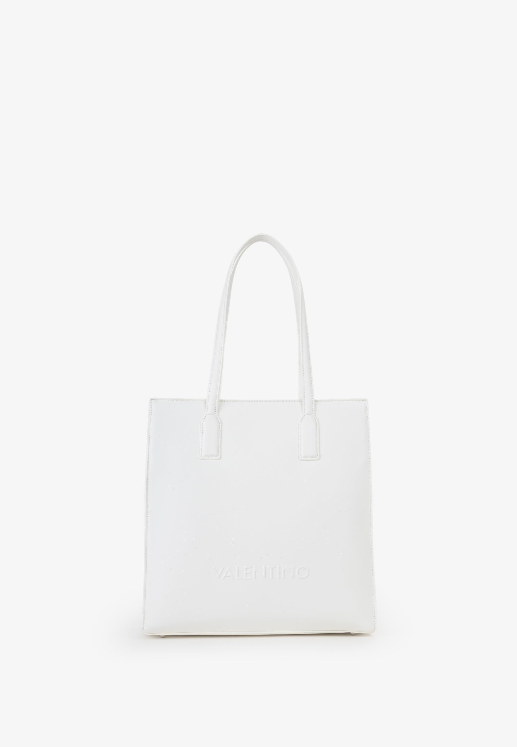 Shopper donna Mario Valentino strutturata con doppio manico e design minimal elegante Bianco TU | Giò Fashion