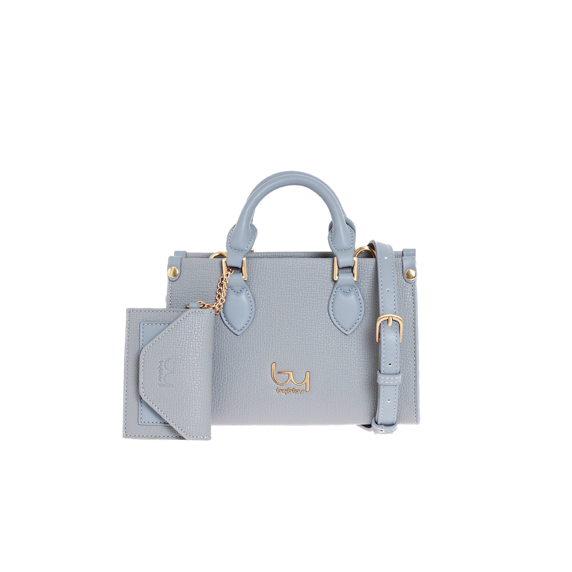 Borsa a mano Byblos donna compatta con tracolla regolabile e accessorio coordinato Blu TU | Giò Fashion