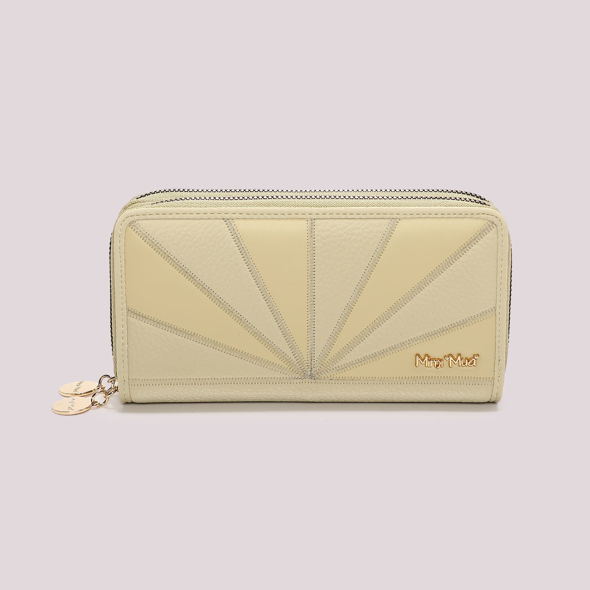 Mimi Mua portafoglio donna grande con zip design geometrico