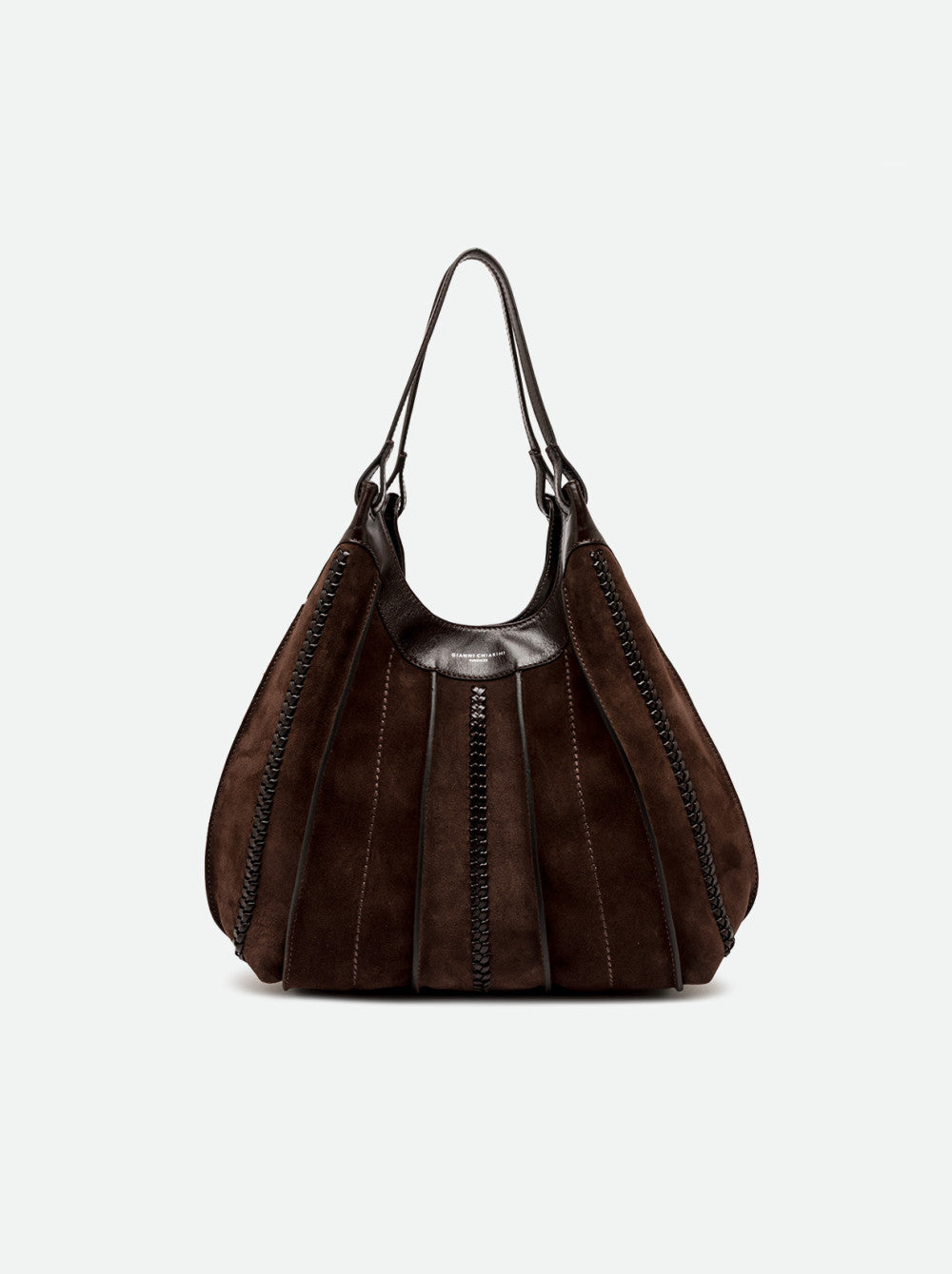 Dua – Borsa a Spalla Grande in Pelle Scamosciata