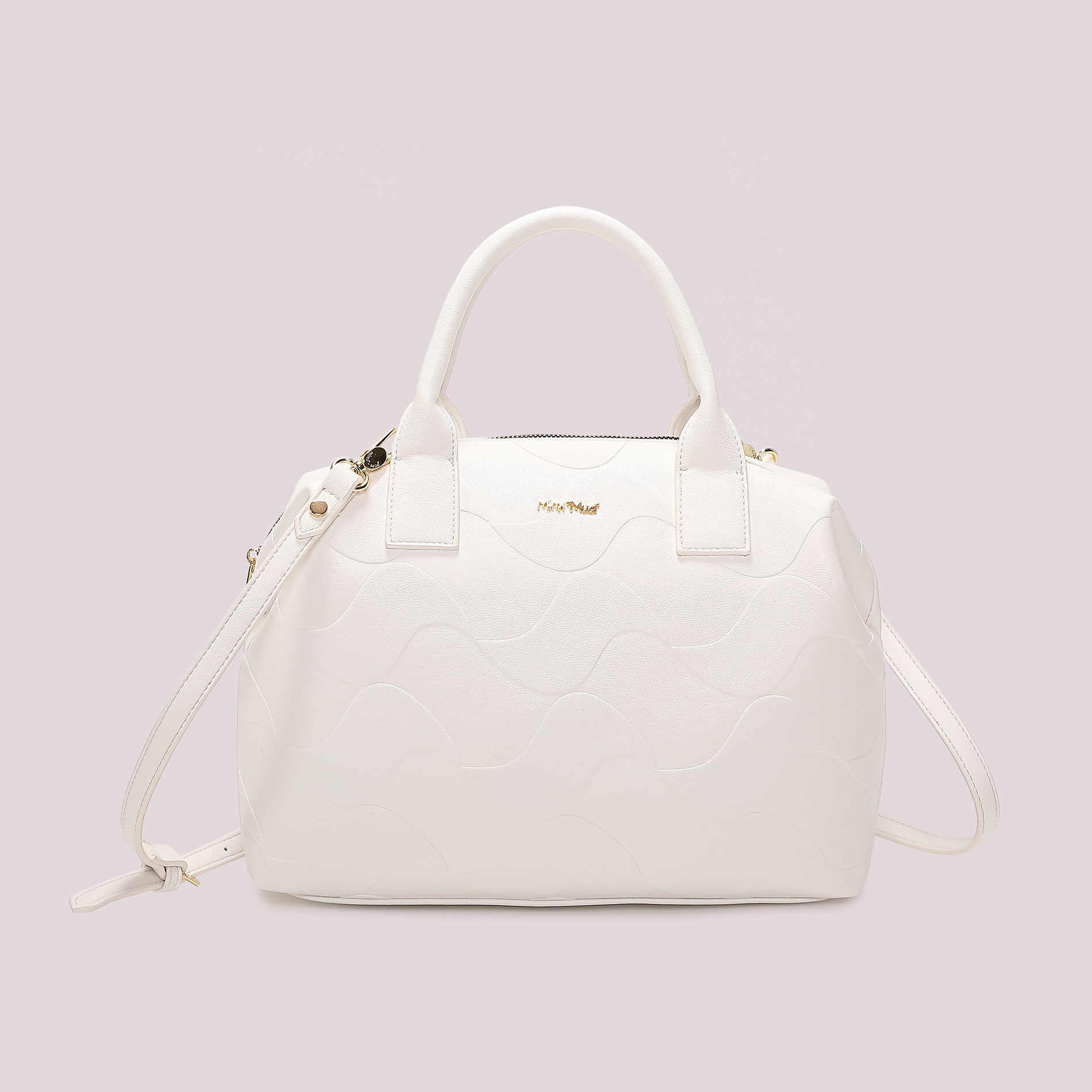 Borsa a mano donna Mimi Mua con tracolla e motivo trapuntato stile elegante Bianco TU | Giò Fashion