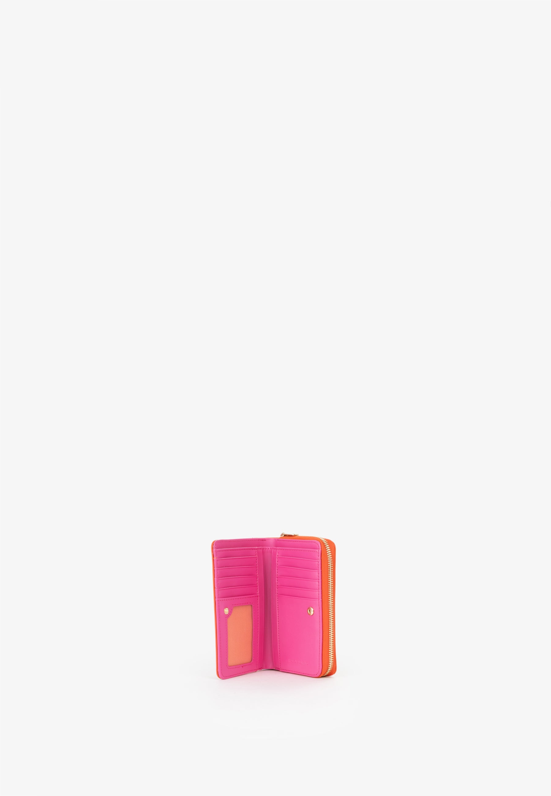 Portafoglio zip around donna Mario Valentino con dettaglio logo frontale ARANCIO-FUXIA TU | Giò Fashion