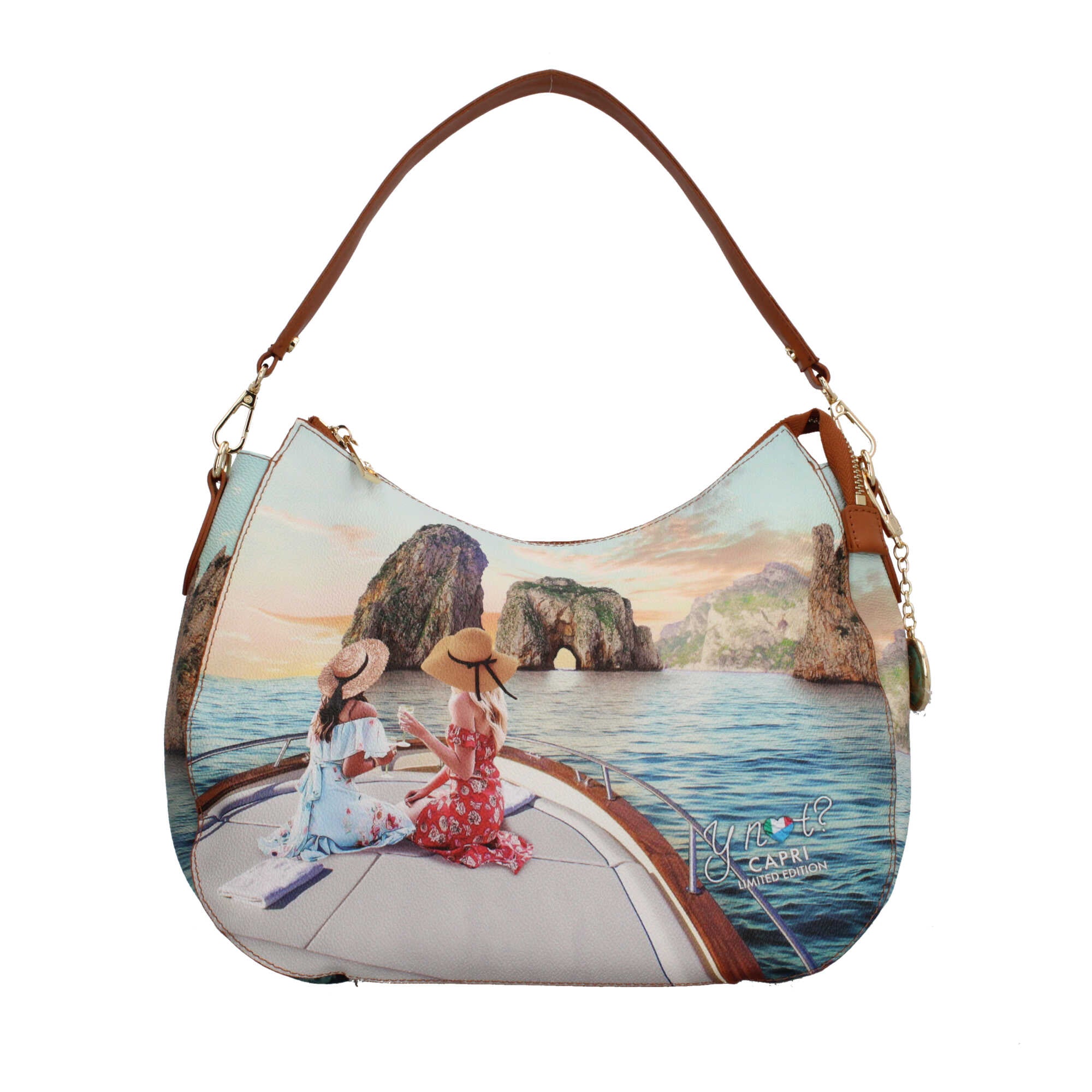 Ynot? Borsa a Spalla Donna Edizione Limitata Morbida con Zip