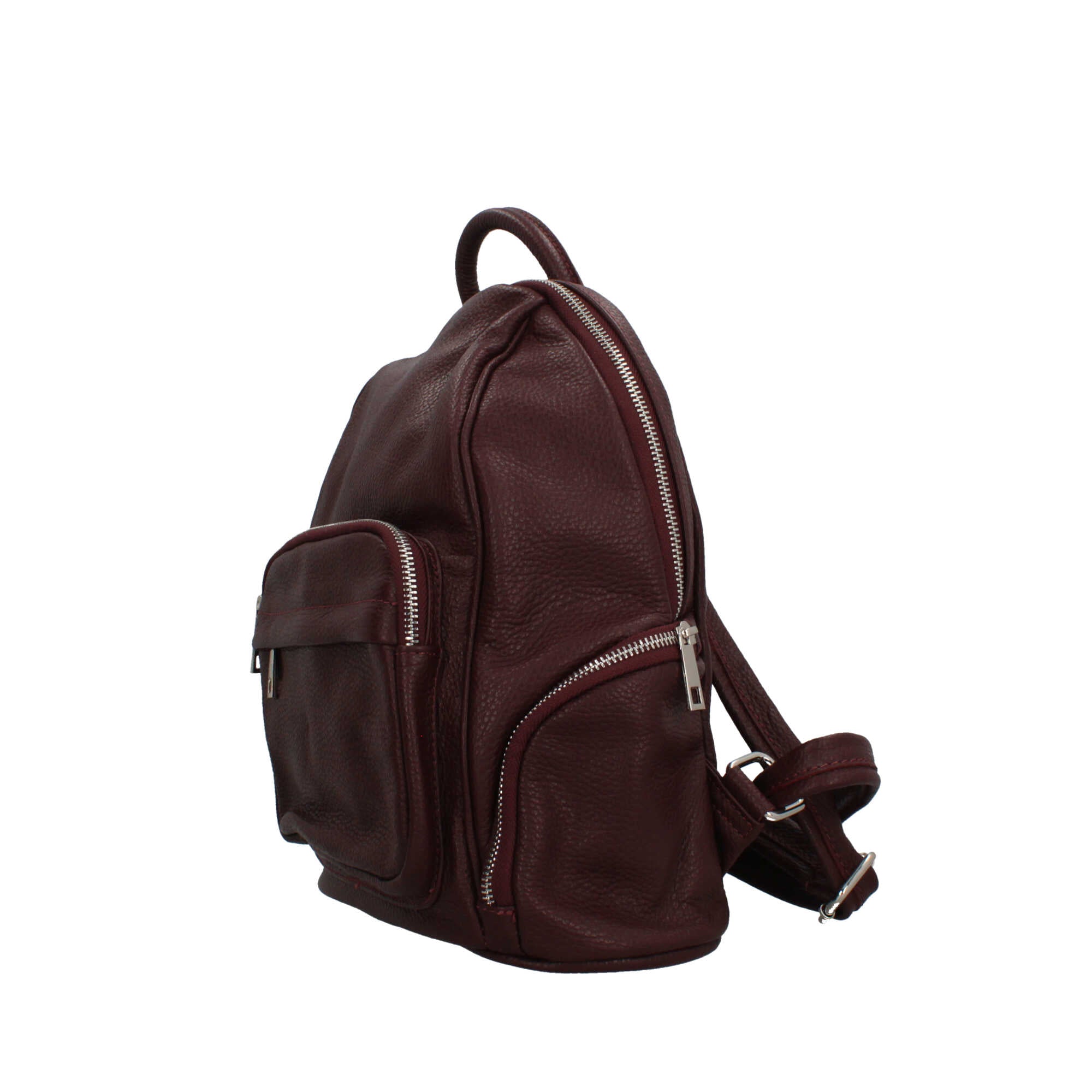 Zaino Made in Italy con tasca frontale e zip laterali BORDEAUX TU | Giò Fashion