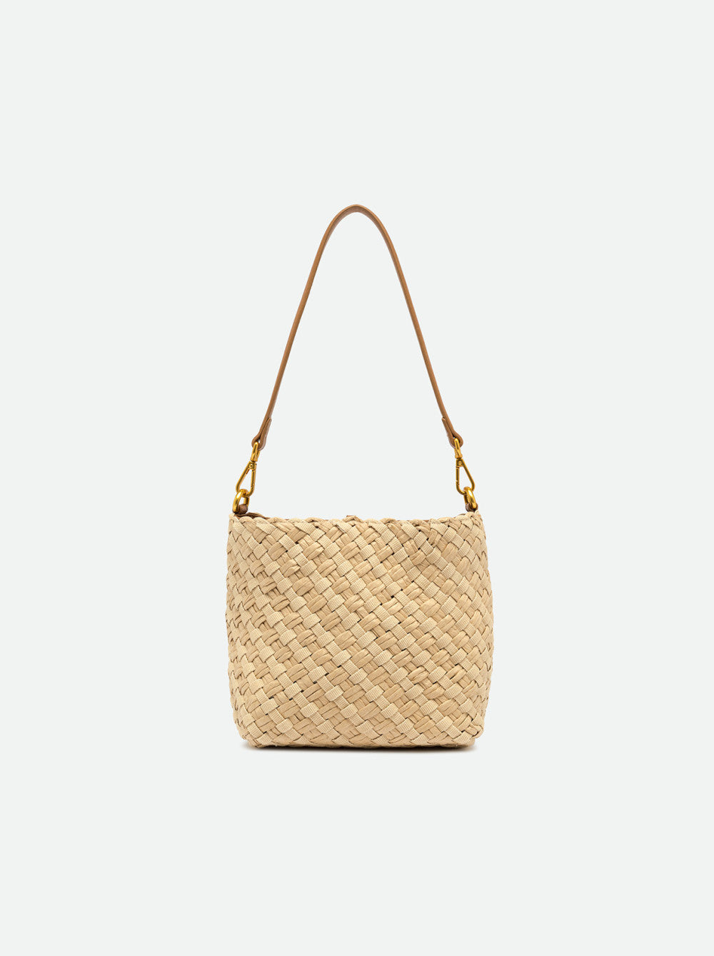 Borsa a spalla Gianni Chiarini intrecciata compatta con chiusura a laccio Beige TU | Giò Fashion