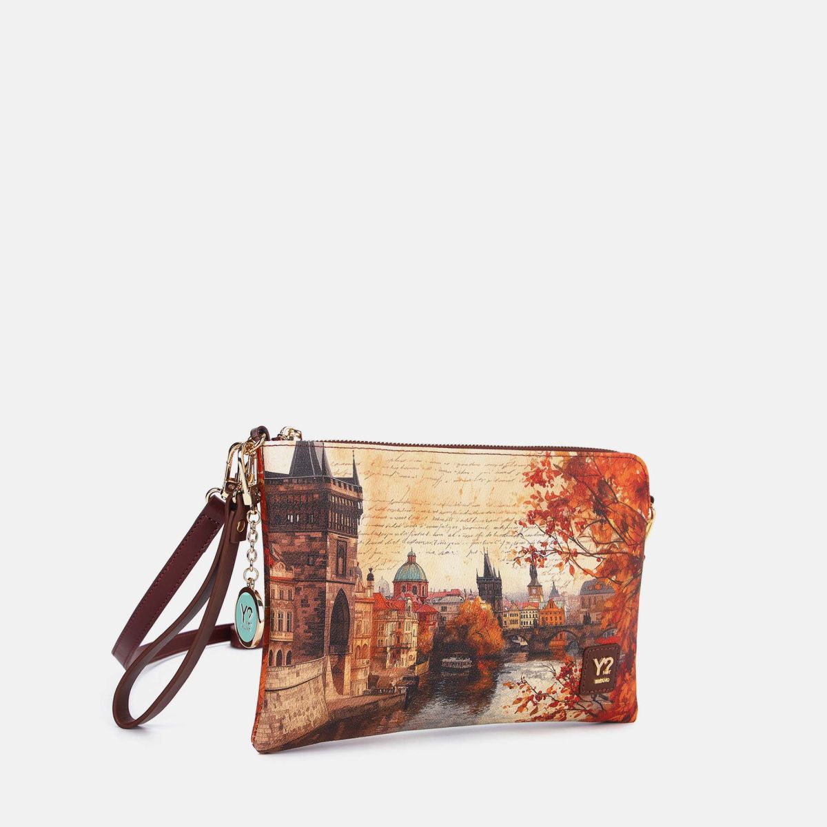 Ynot? Yes Bag Clutch Donna con Tracolla e Tasca Zip