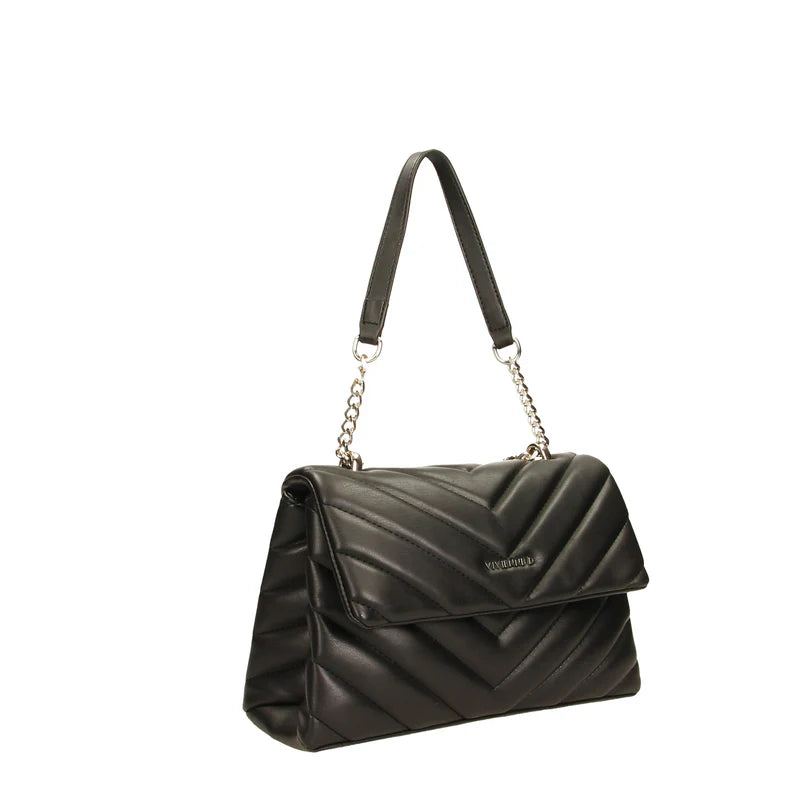 Borsa Vivienne D donna a spalla con catena design elegante moderno Nero TU | Giò Fashion